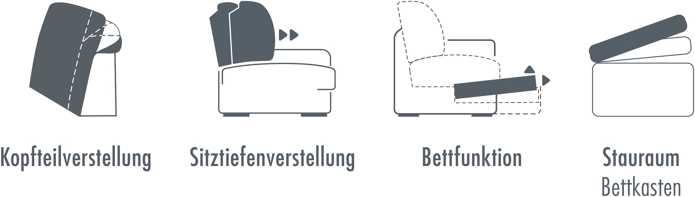 Die PlanBar Ecksofa »MP-IN16037 L-Form mit Kaltschaum-Polsterung«, mit Sitztiefenverstellung & Zierkissen