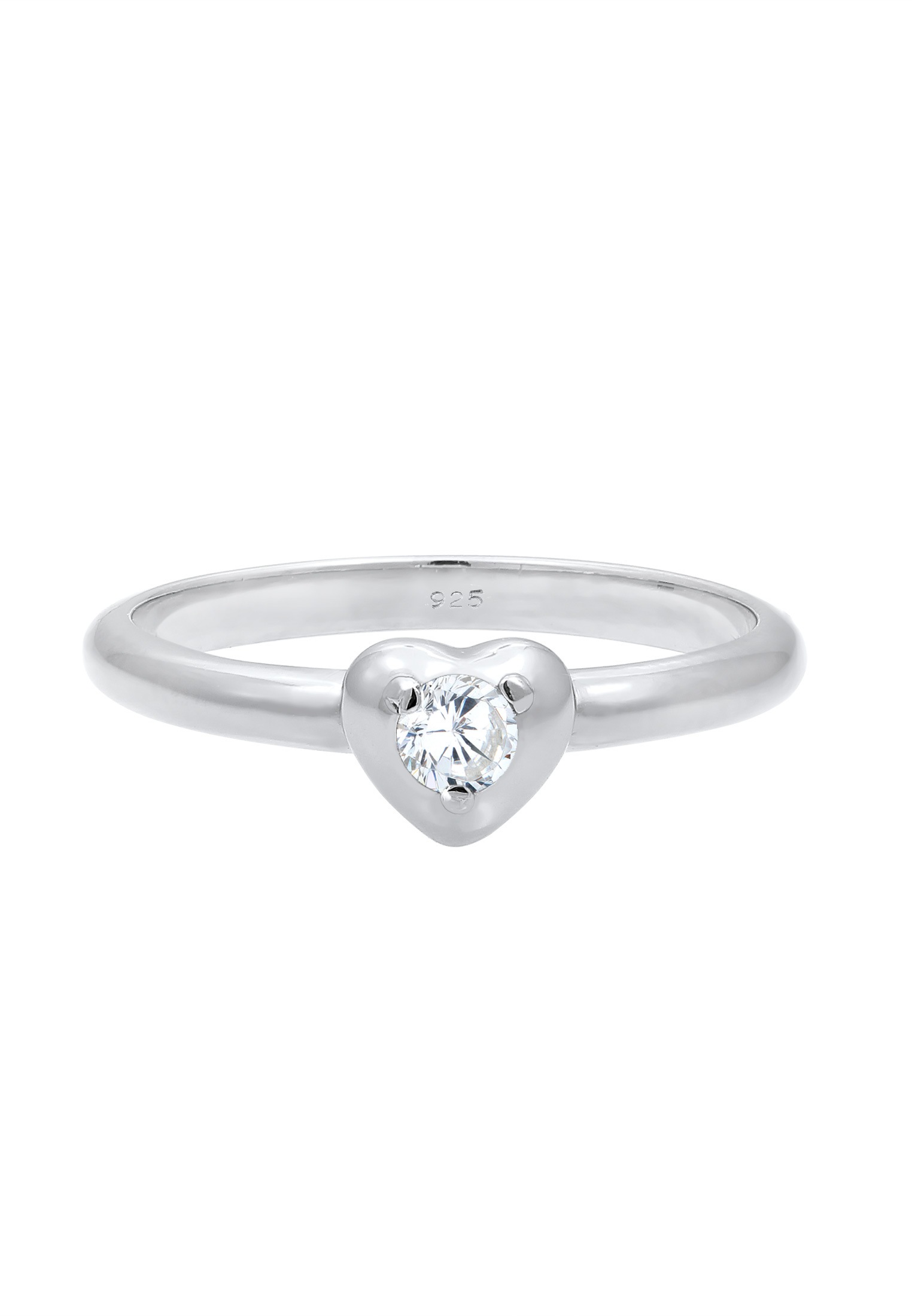 Elli Fingerring »Herz Symbol Verlobung Valentin Zirkonia 925 Silber«