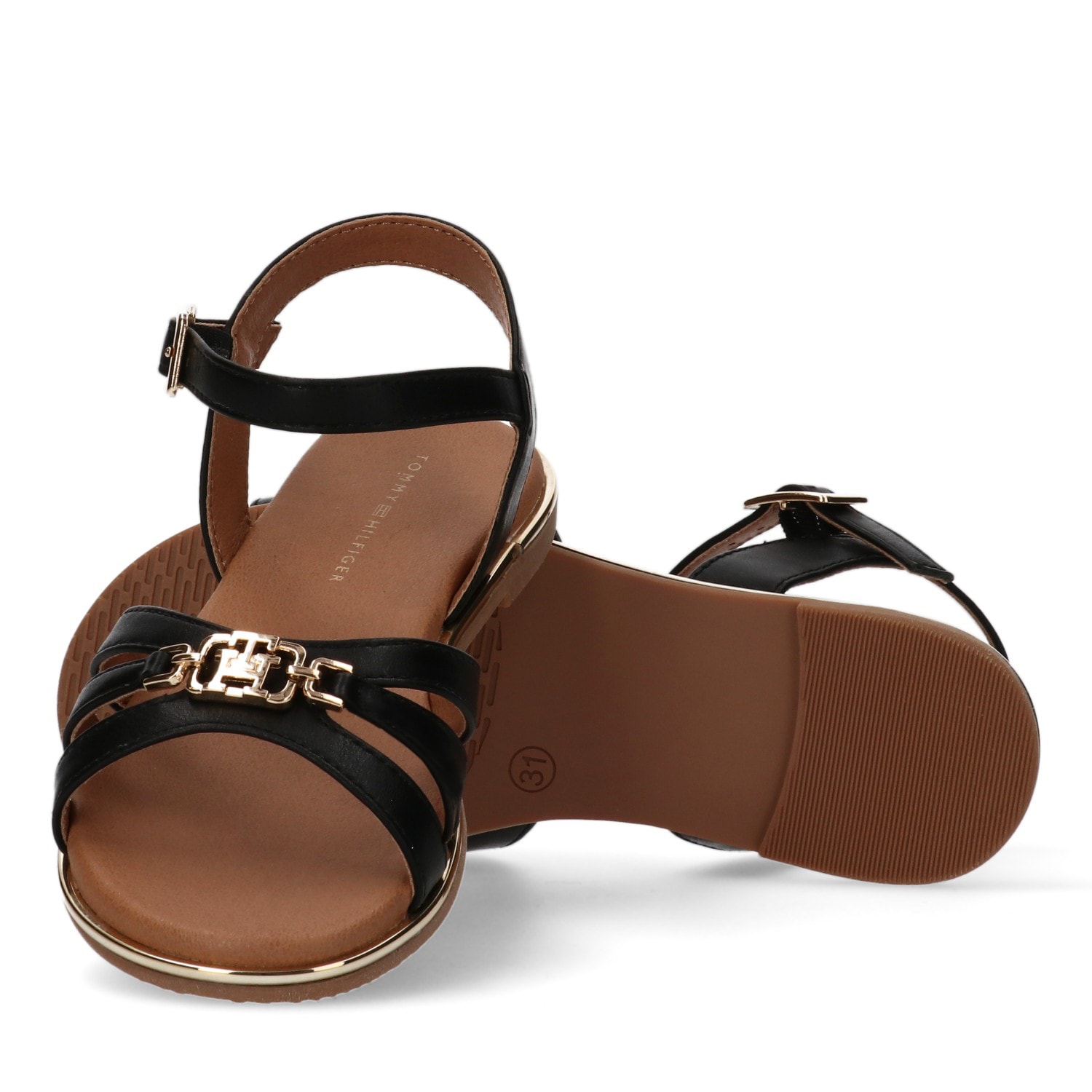 Tommy Hilfiger Riemchensandale  Sandalette, Festtagsschuh, Sommerschuh mit Schnallenverschluss