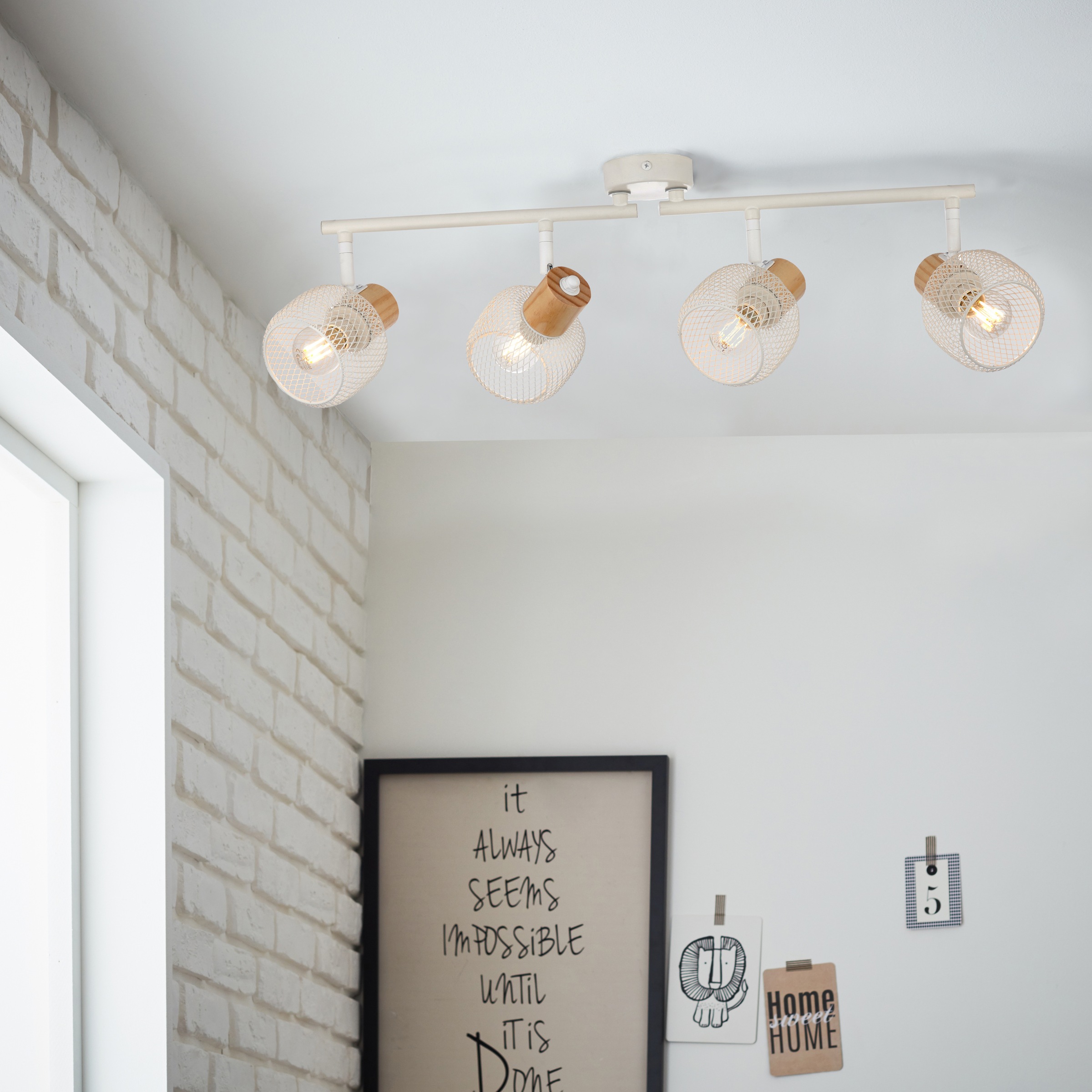 Brilliant Deckenstrahler »Giada« E14 1 Stk. 74 cm, 4 x E14, Köpfe schwenkba günstig online kaufen