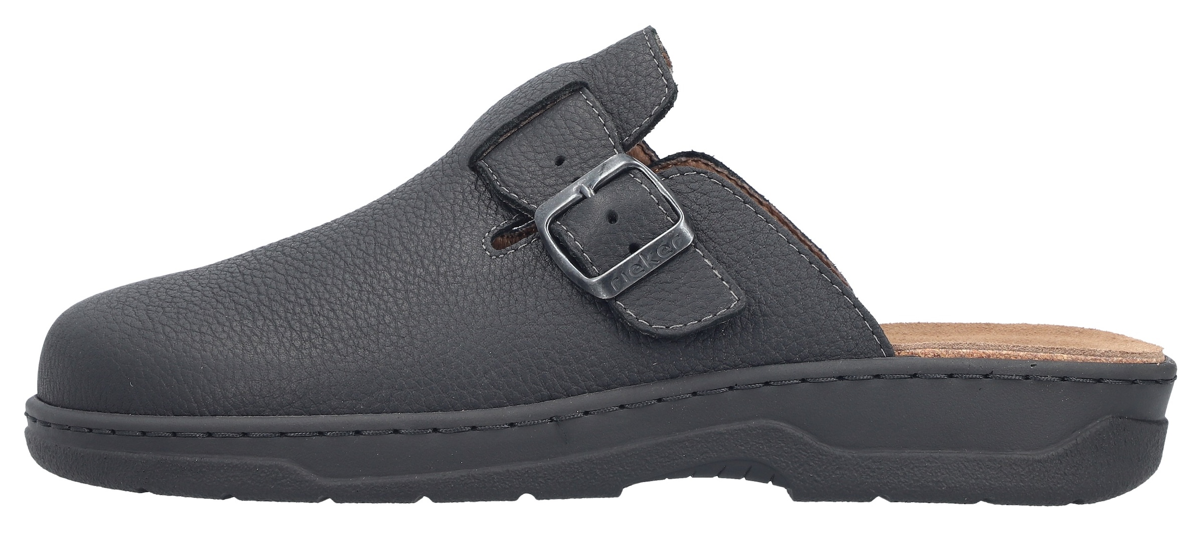 Rieker Clog  Pantolette, Schlupfschuh, Hausschuh mit herausnehmbarem Fußbett