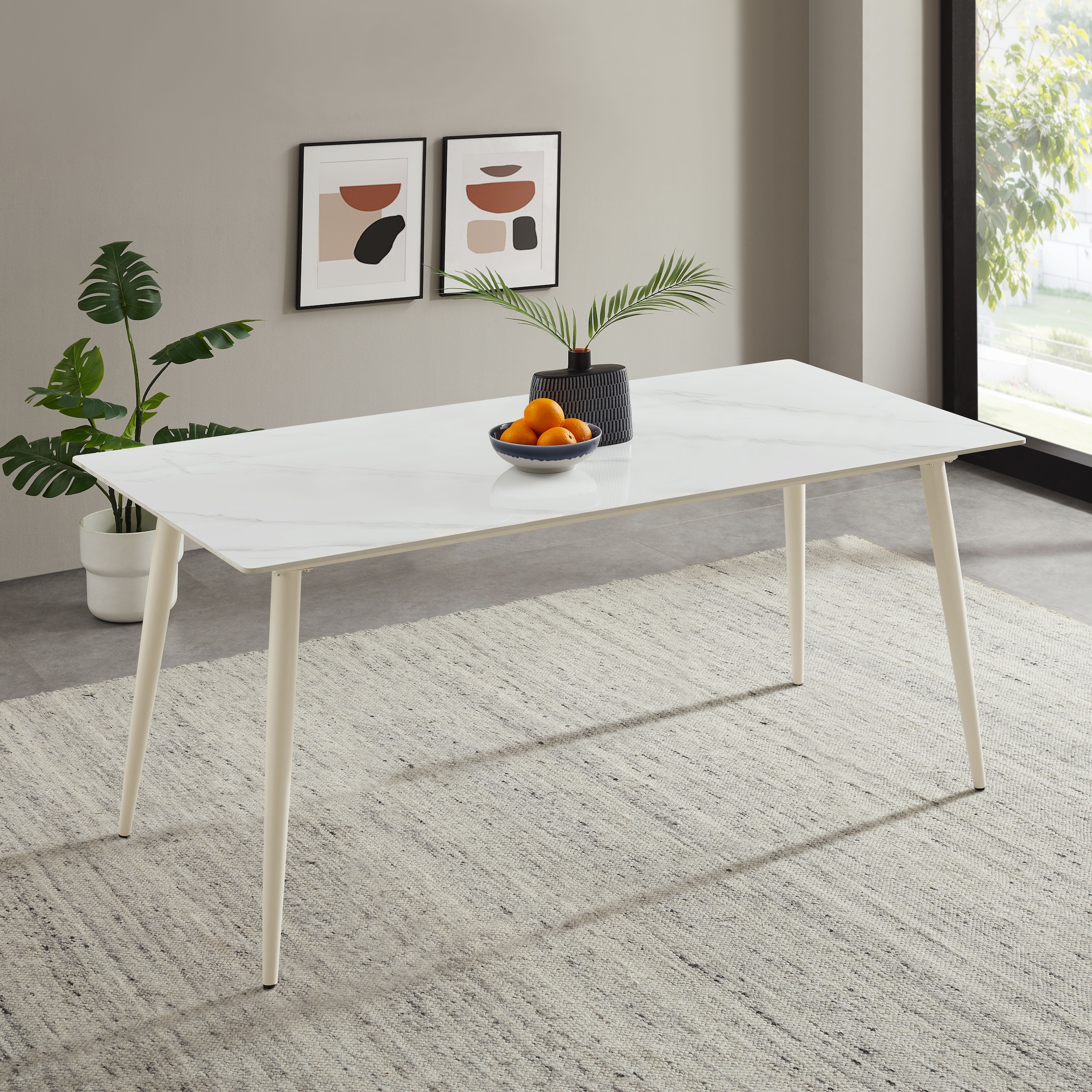 OTTO home Esstisch »Rylee« mit kratzfester Sintersteinplatte und modernem Metallgestell