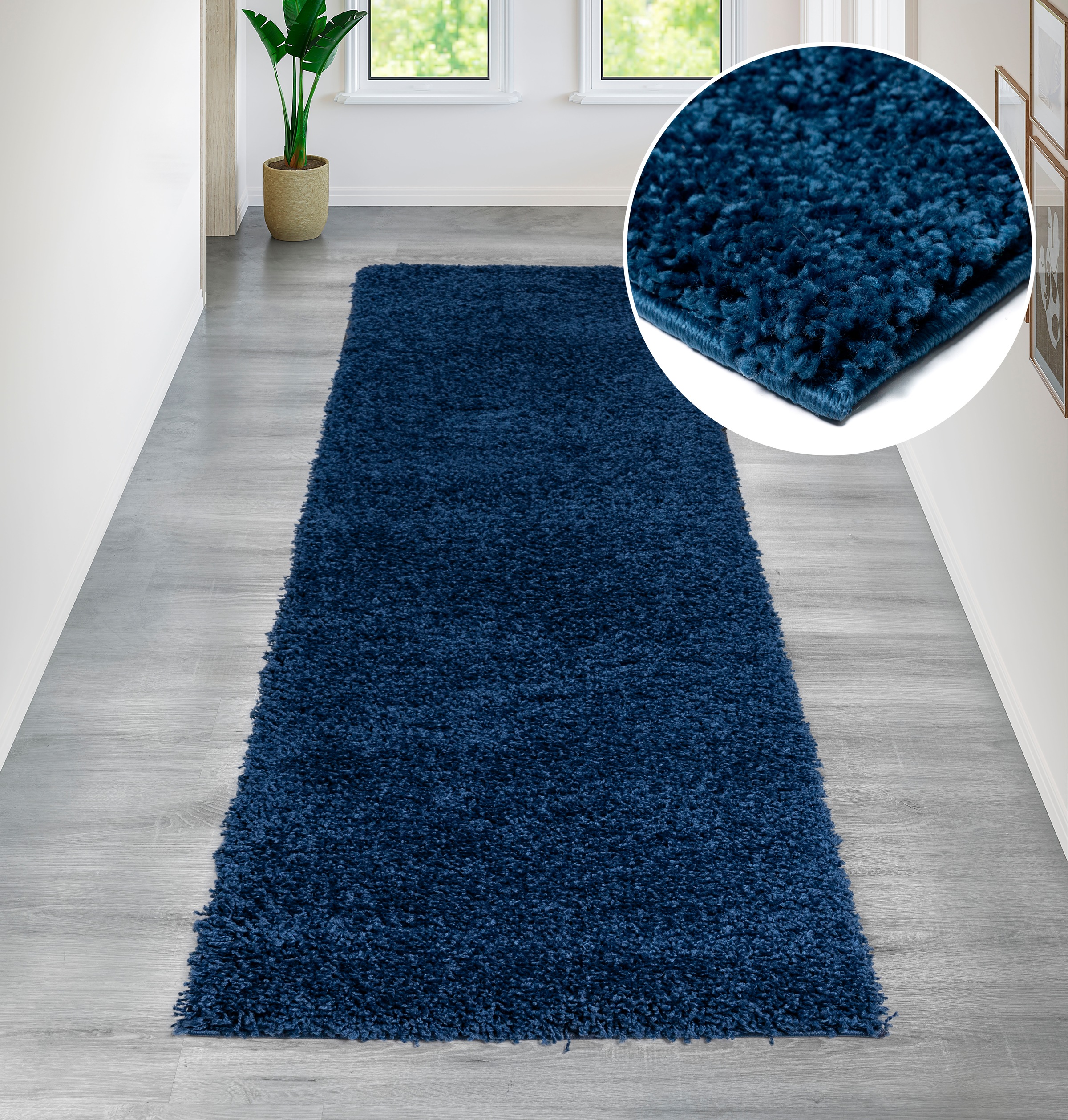 my home Läufer »Shaggy 30«, rechteckig, 30 mm Höhe, Teppich-Läufer, Brücke, günstig online kaufen