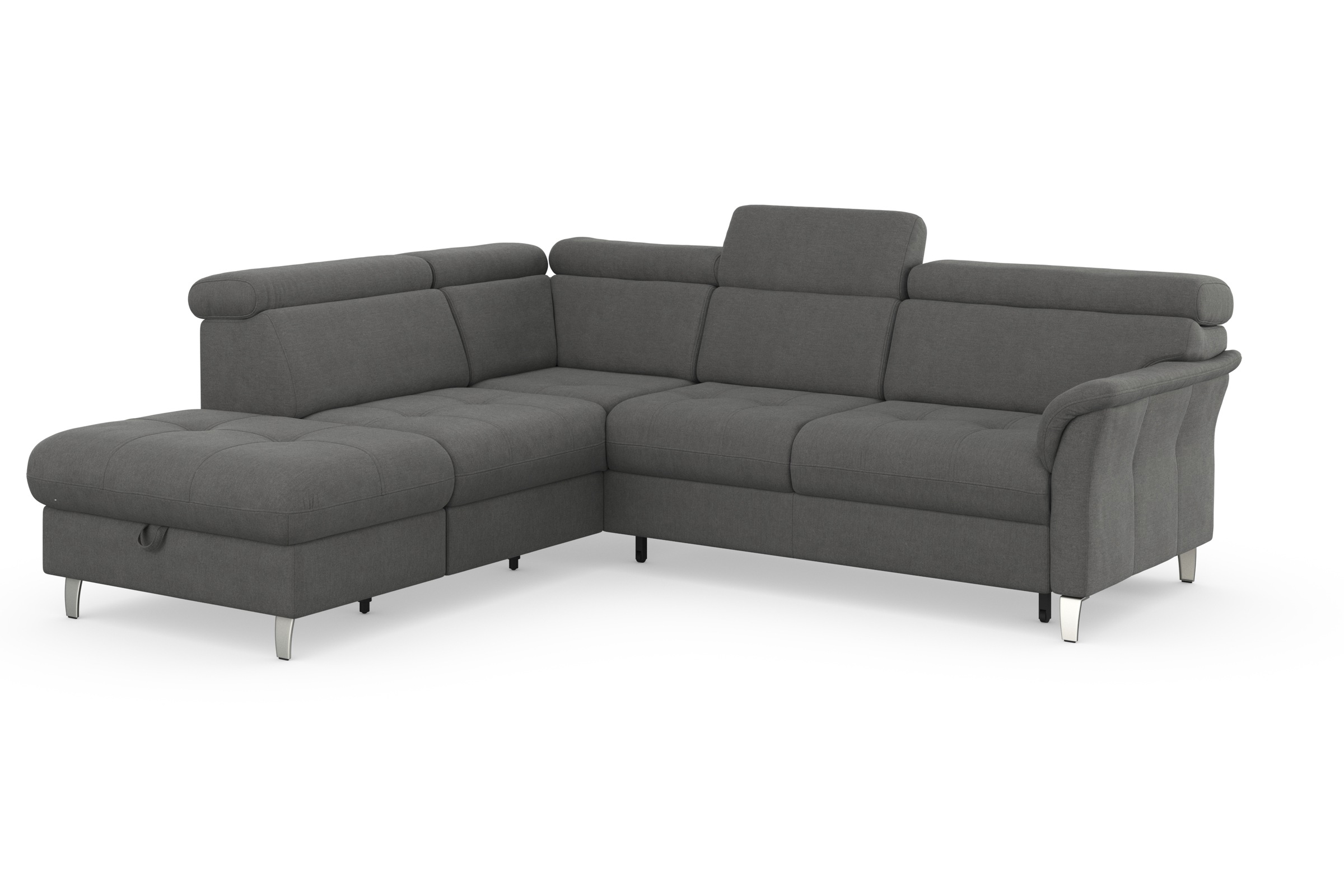 sit&more Ecksofa »Marano L-Form«, inklusive Kopfteilverstellung, wahlweise mit Bettfunktion, Bettkasten
