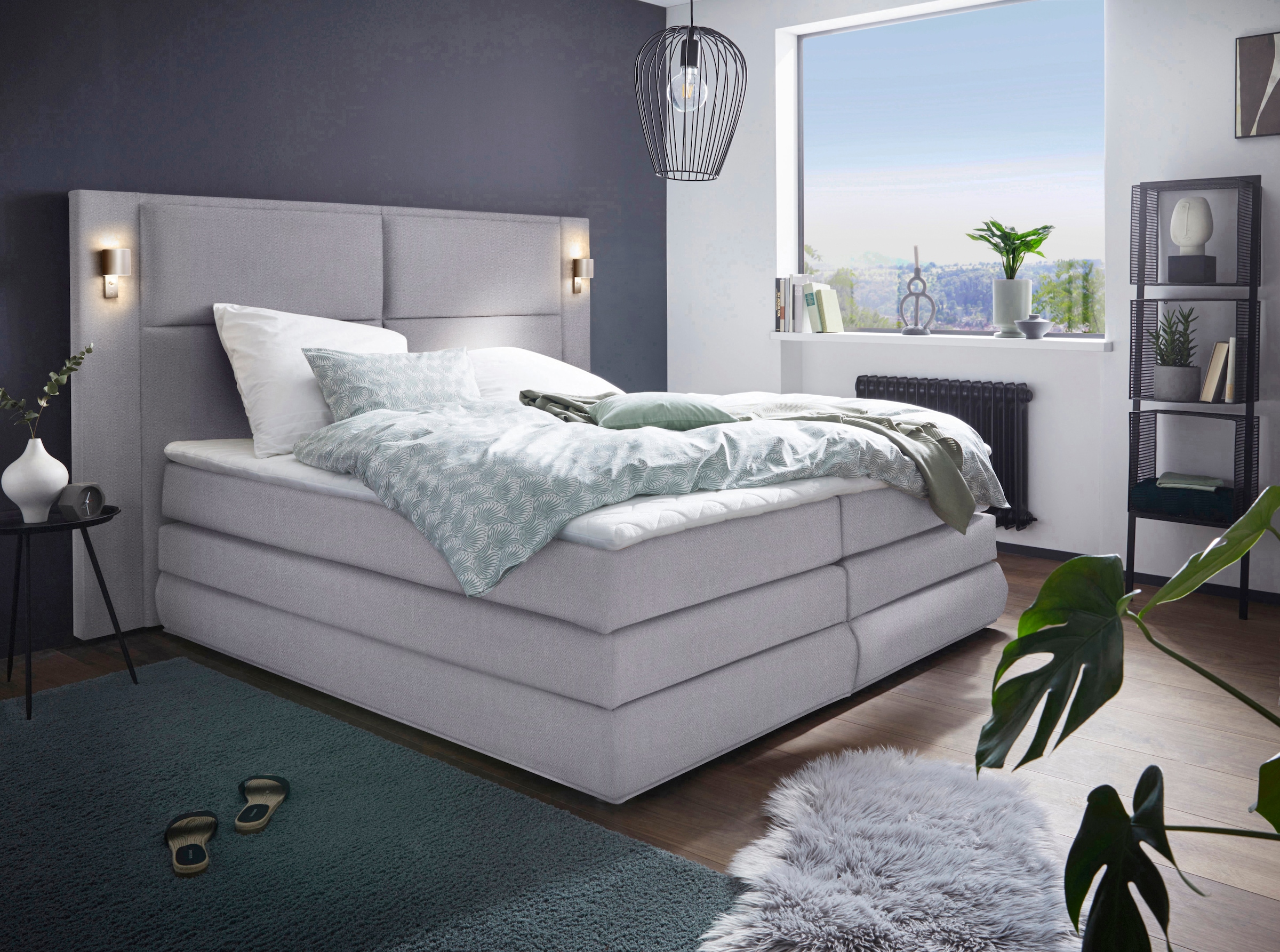 COLLECTION AB Boxspringbett »Copenhagen«, inklusive Bettkasten, Topper, wah günstig online kaufen