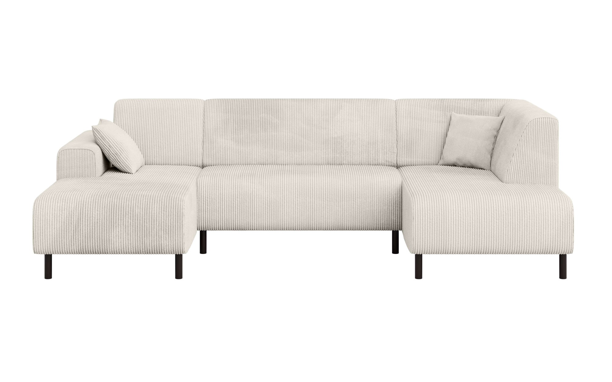 Home affaire Wohnlandschaft »ARROS U-Form mit Wellenunterfederung, Maße B/T/H: 300/163/81 cm«, incl. Zierkissen, mit Recamiere links/rechts bestellbar, auch in Cord