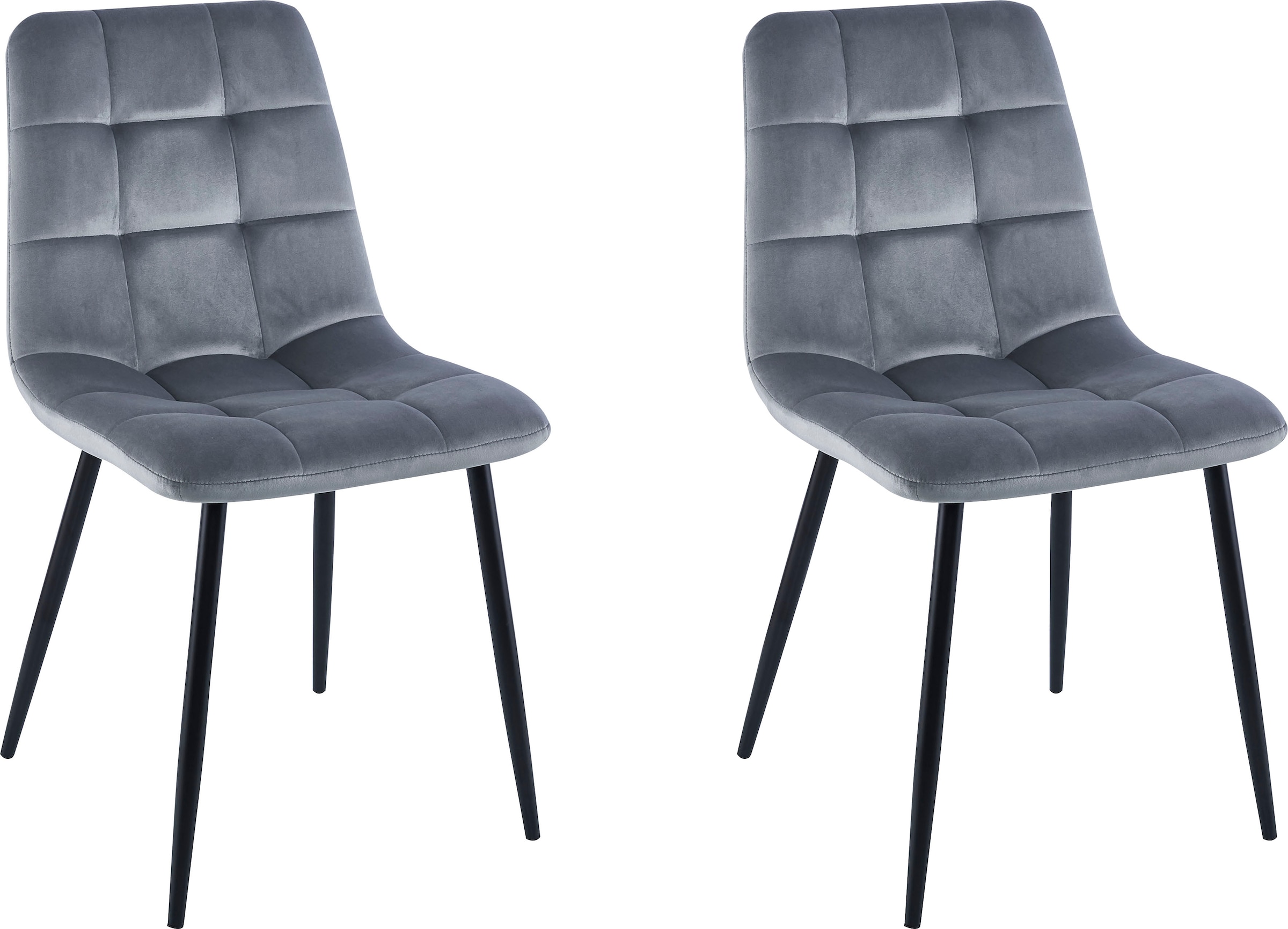 Homexperts Esszimmerstuhl »Kelly«, 2er-Set, Bezug in Samtstoff günstig online kaufen