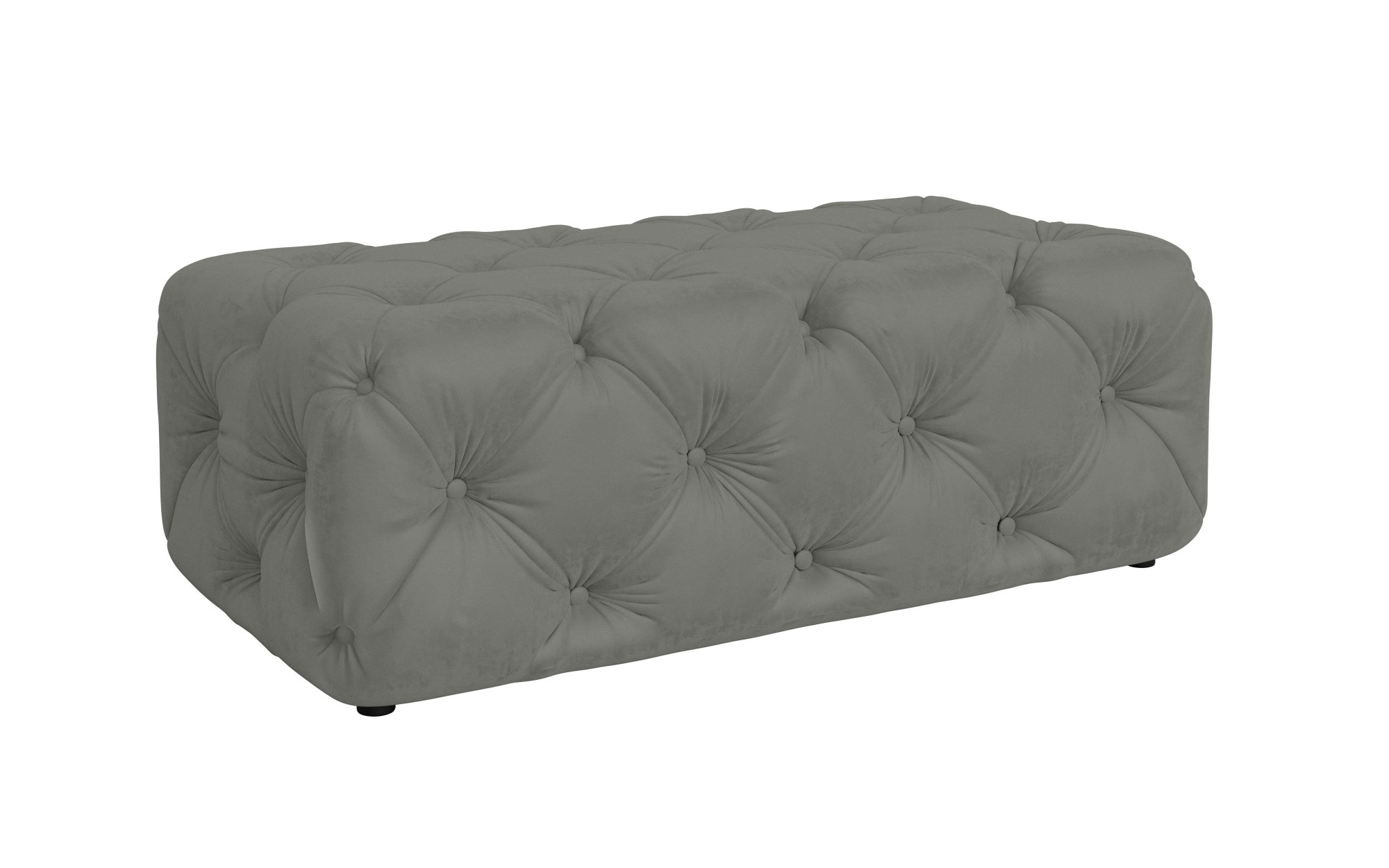 Places of Style Polsterhocker »FOLLINA«, Polsterhocker mit klassischer Chesterfield-Knopfheftung
