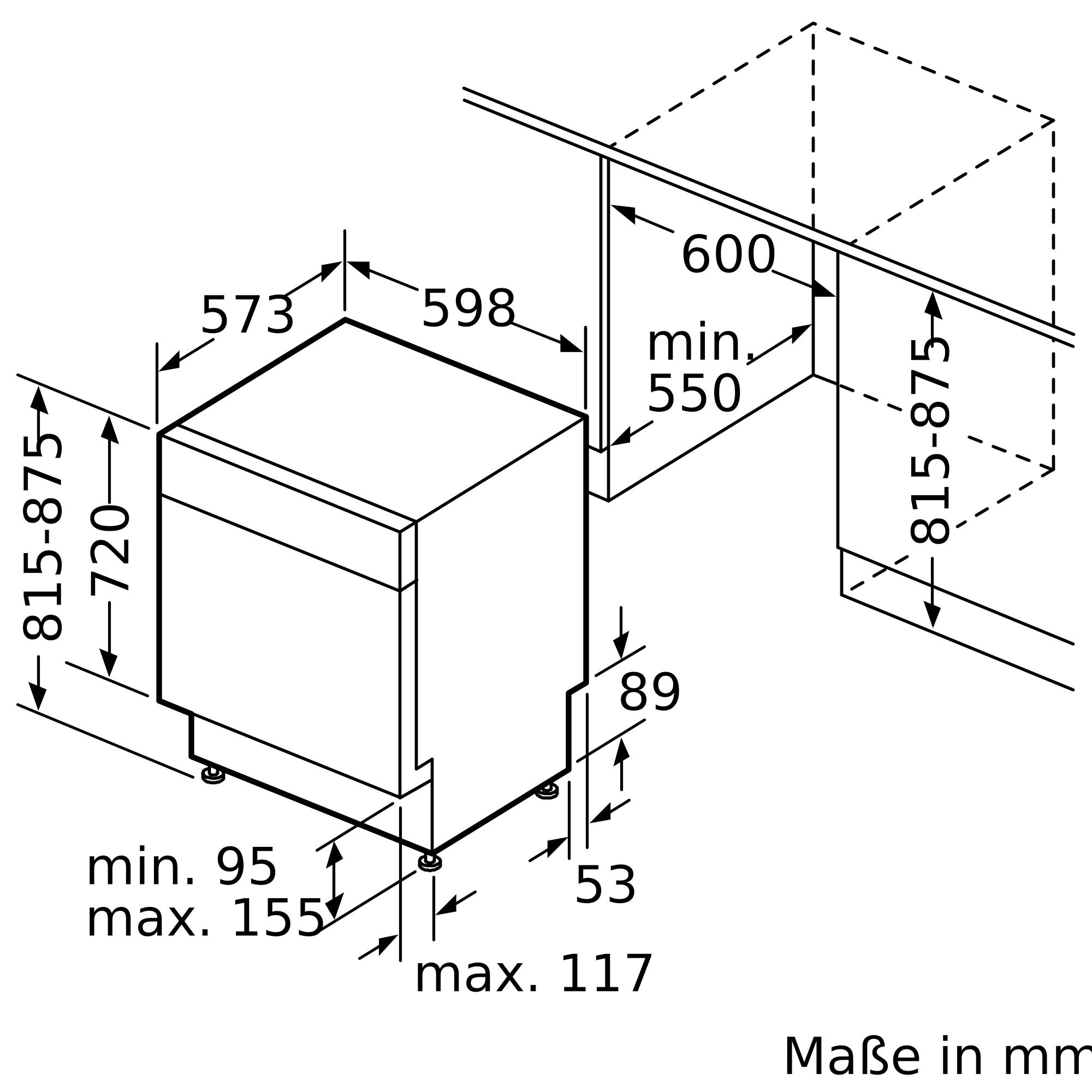 BOSCH Unterbaugeschirrspüler »SMU2HVS02E«, Serie 2, SMU2HVS02E, 14 Maßgedecke, Flexibilität dank VarioSchublade & höhenverstellbarer Oberkorb