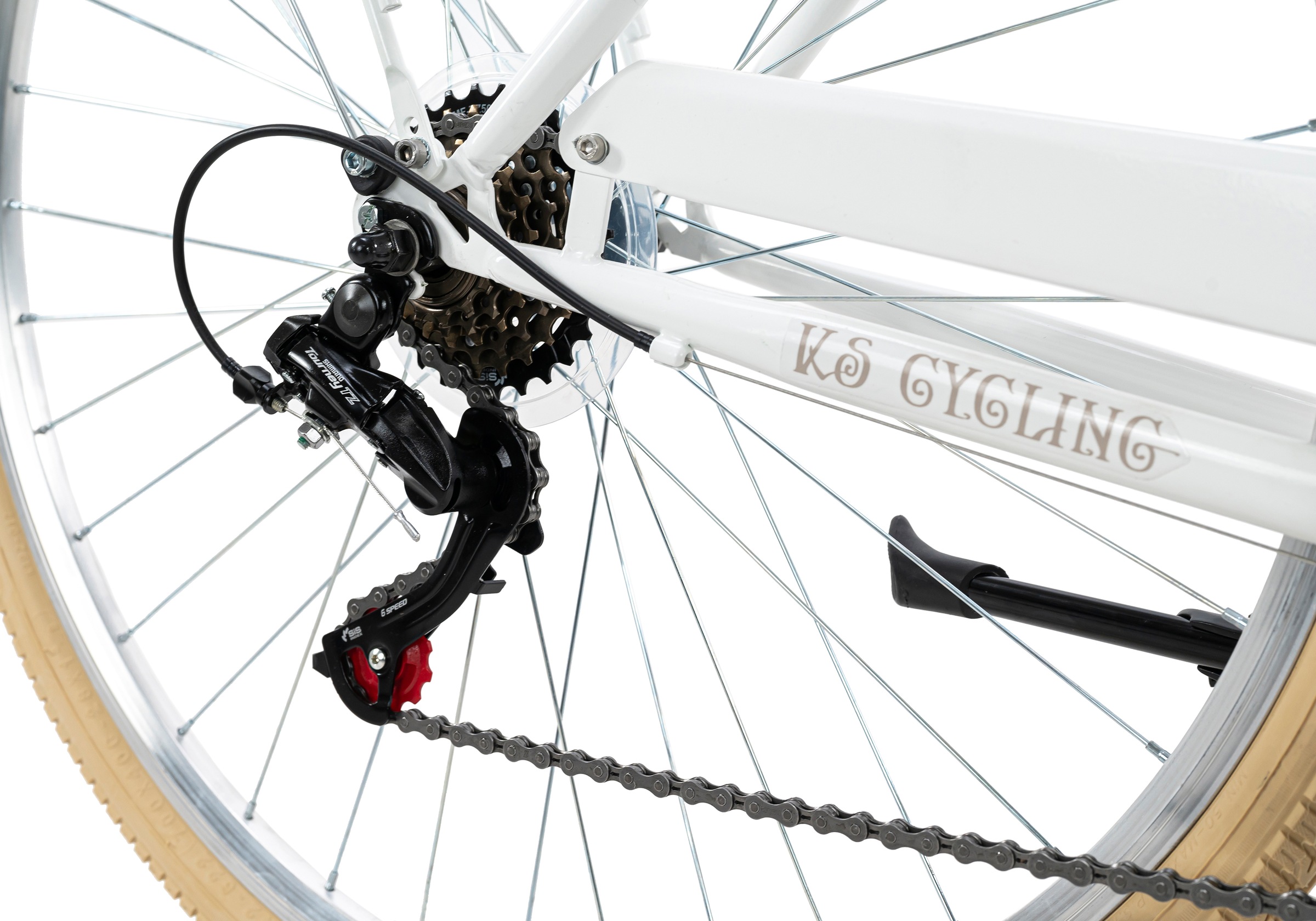 4. Bild von KS Cycling Cityrad »Casino«, 6 Gang, Shimano, Tourney Schaltwerk, Kettenschaltung, für Damen, Kettenschaltung