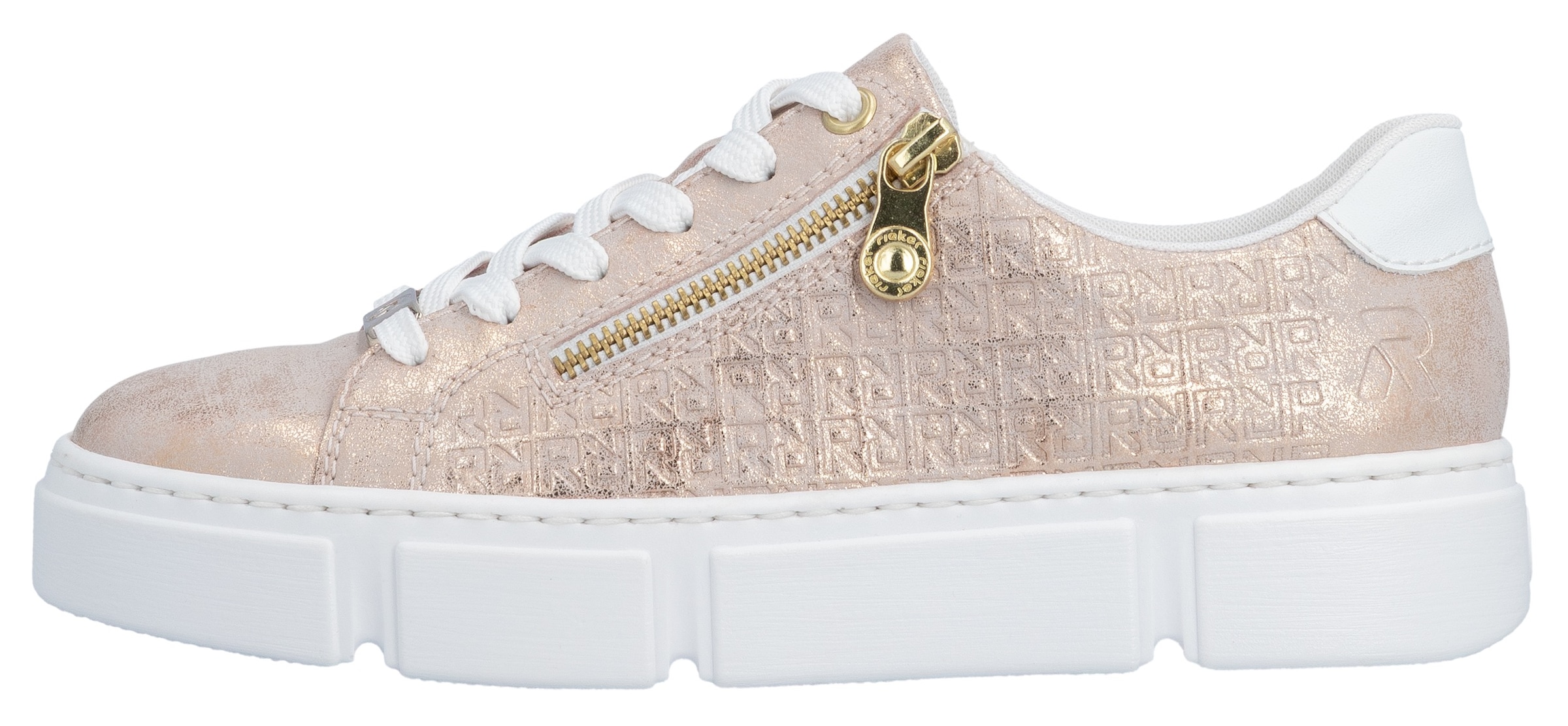 Rieker Plateausneaker  , Freizeitschuh, Halbschuh, Schnürschuh mit Reißverschluss