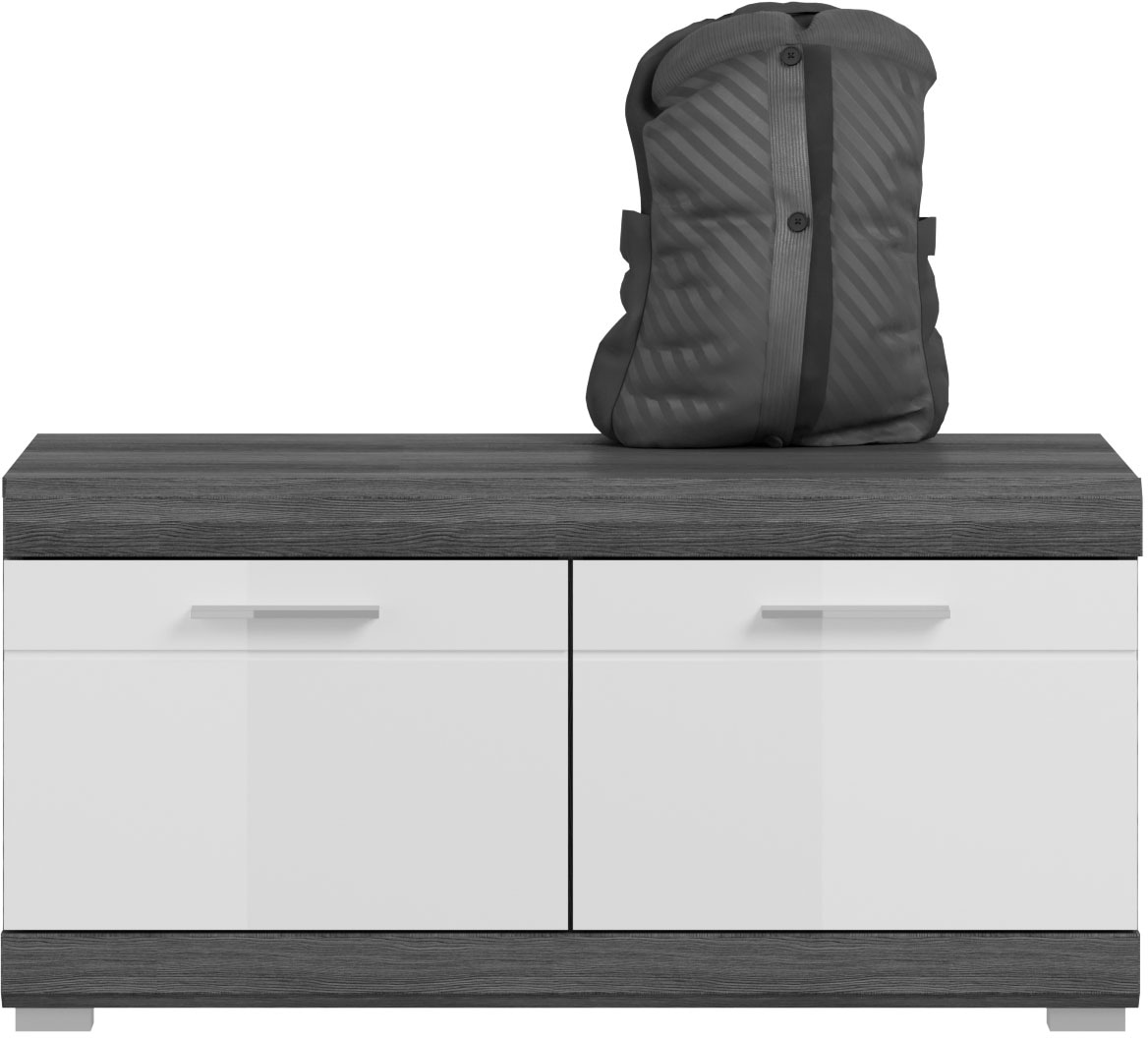 INOSIGN Garderoben-Set »Siena, Fronten mit hochwertiger Rillenfräsung, 4-teilig,bestehend aus:«, (Komplett-Set, 4 St.), Scout Garderobenkombination 4-tlg., Flur, Diele