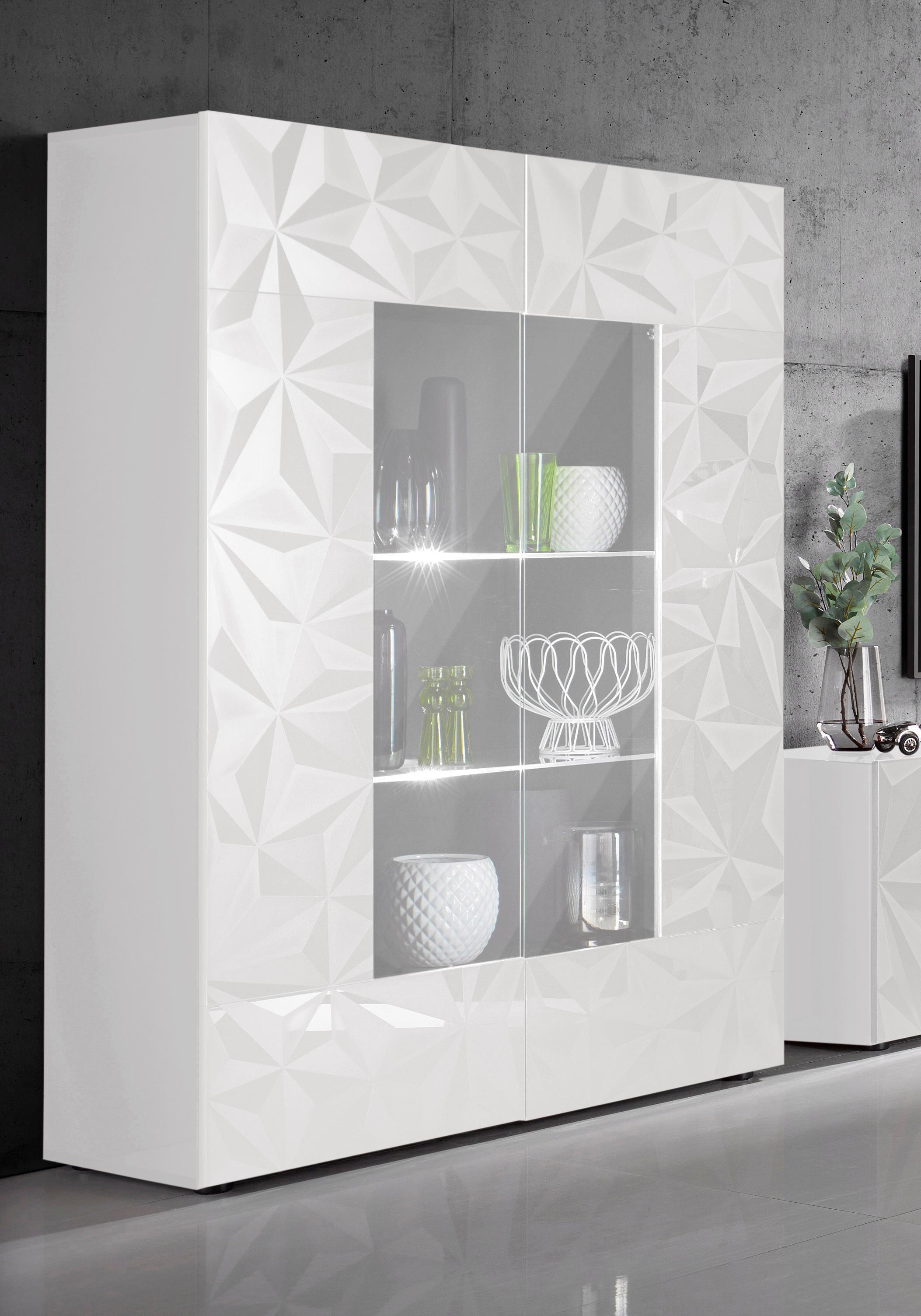 INOSIGN Vitrine »Prisma Höhe 166 cm, Breite 121 cm, Stauraumvitrine mit 2 T günstig online kaufen