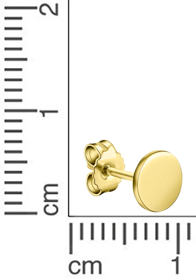 Firetti Single-Ohrstecker »Schmuck Geschenk Gold 375 Ohrschmuck einzeln Scheibe«