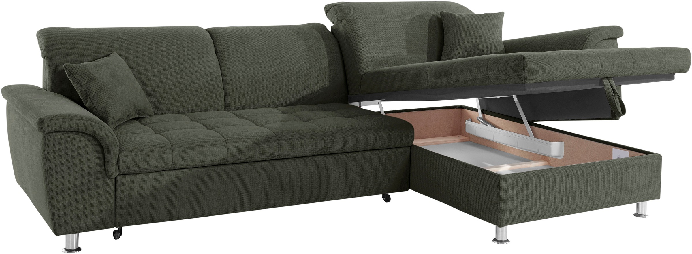 DOMO collection Ecksofa »Franzi L-Form«, wahlweise mit Kopfteilverstellung (dann Tiefe: 170 cm)