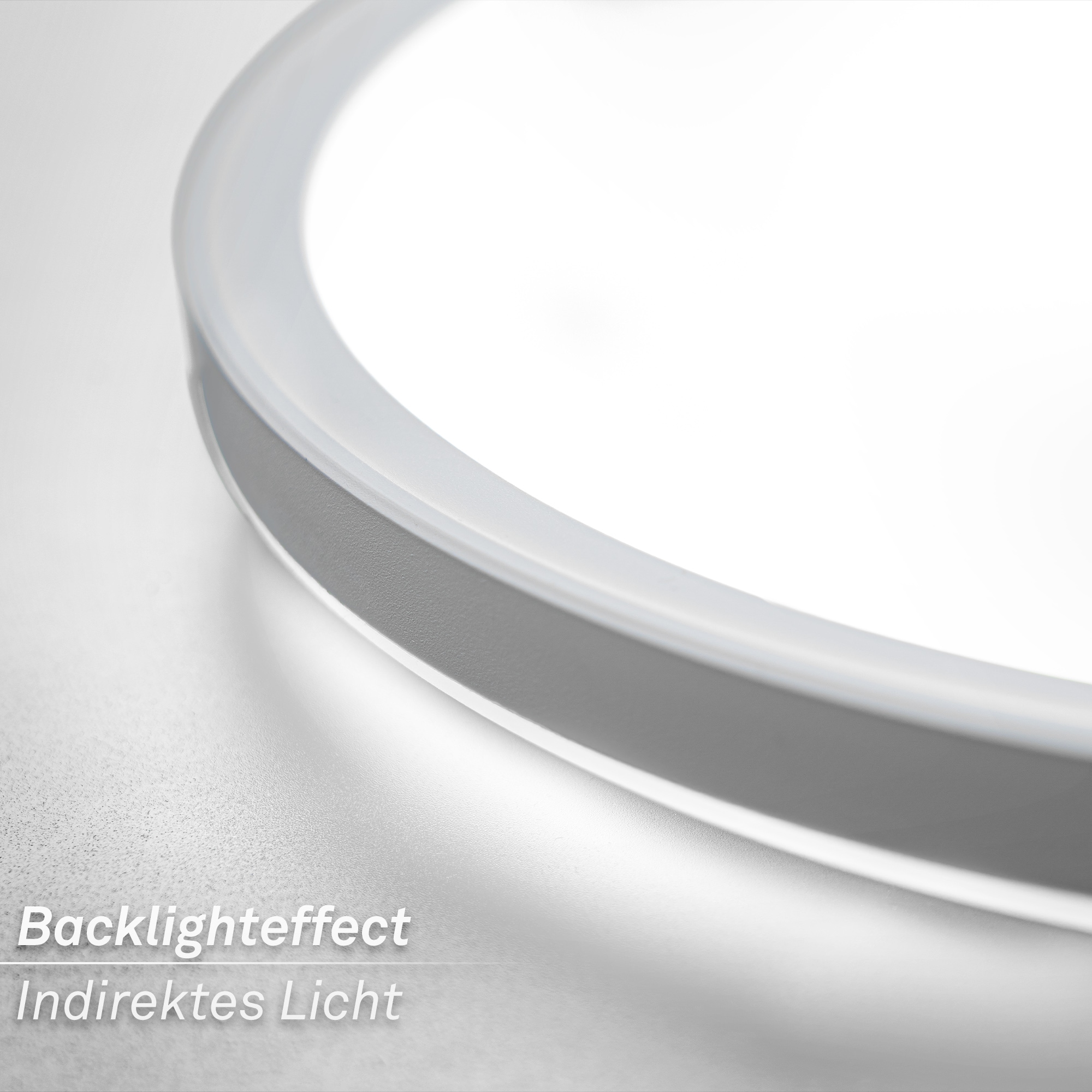 OTTO home LED Panel »ultraflach, Deckenlampe LYMMA mit Backlight« LED-Board 1 Stk. Neutralweiß 4000K, Wohnzimmer Schlafzimmer Küche, Deckenleuchte Energieeffizienz A