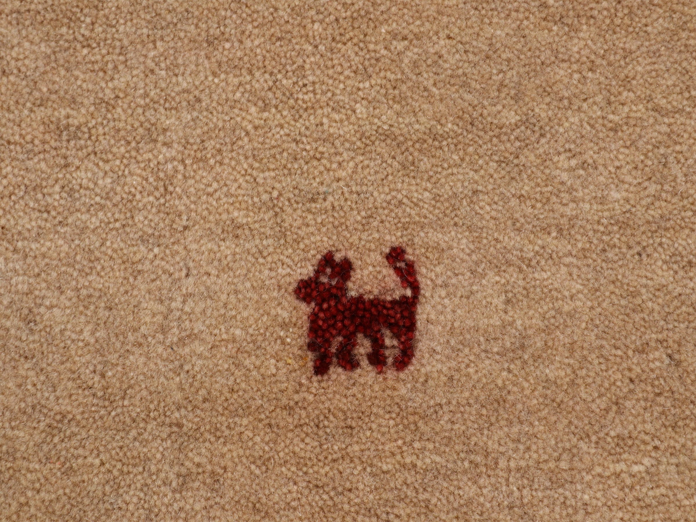 carpetfine Wollteppich »Gabbeh Uni, auch als Läufer und Rund erhältlich«, rechteckig, 15 mm Höhe, reine Wolle, handgewebt, Gabbeh Loom Tiermotiv, große Farbauswahl
