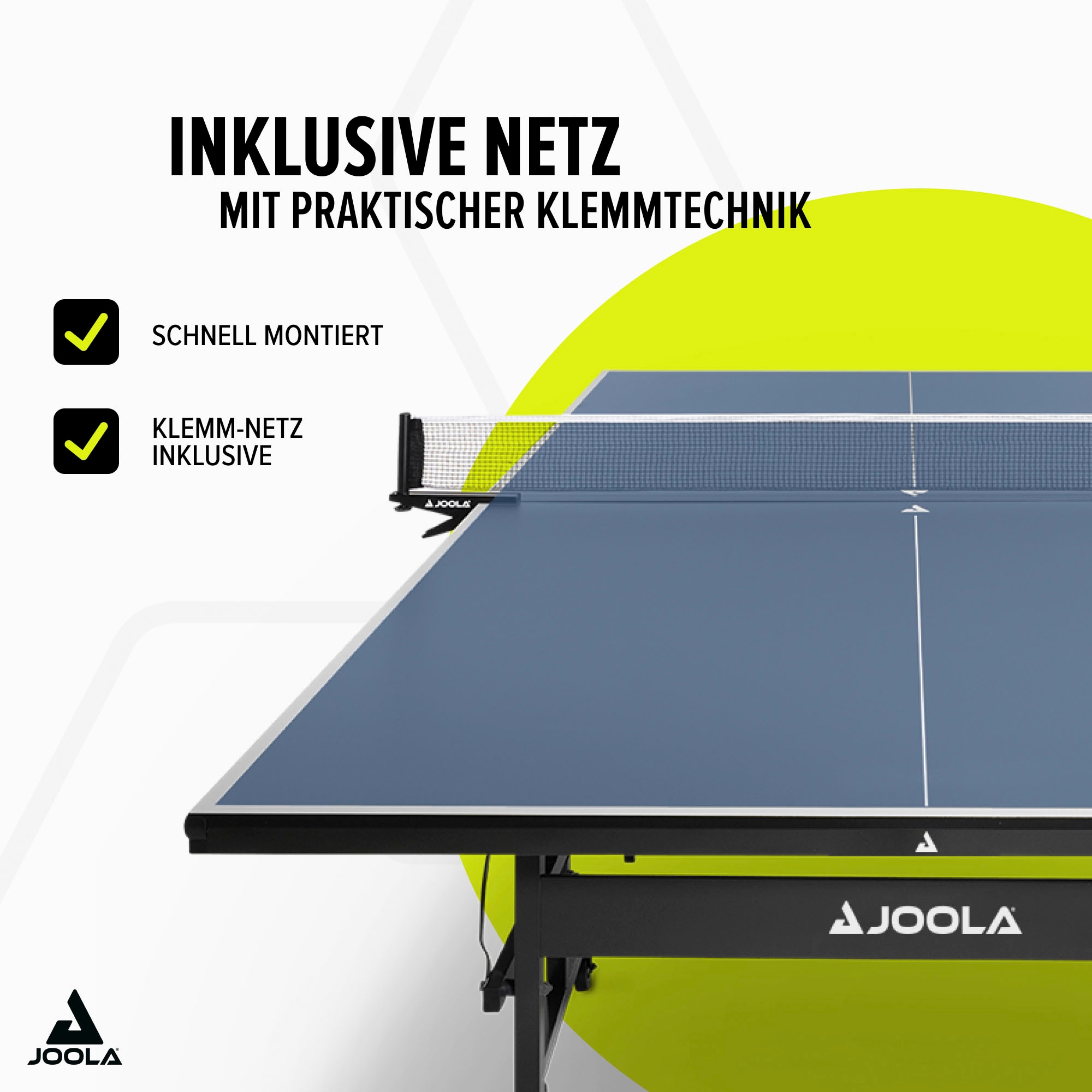 Joola Tischtennisplatte »Inside 15«, (Packung), Indoor Tischtennistisch - klappbares Untergestell, inkl. Netz