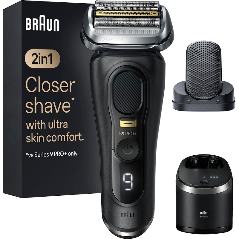 BRAUN Elektrorasierer »Series 9 Pro+ 9590cc« Reinigungsstation Precision ProTrimmer schwarz Mit 5 Jahren Herstellergarantie (Nach...