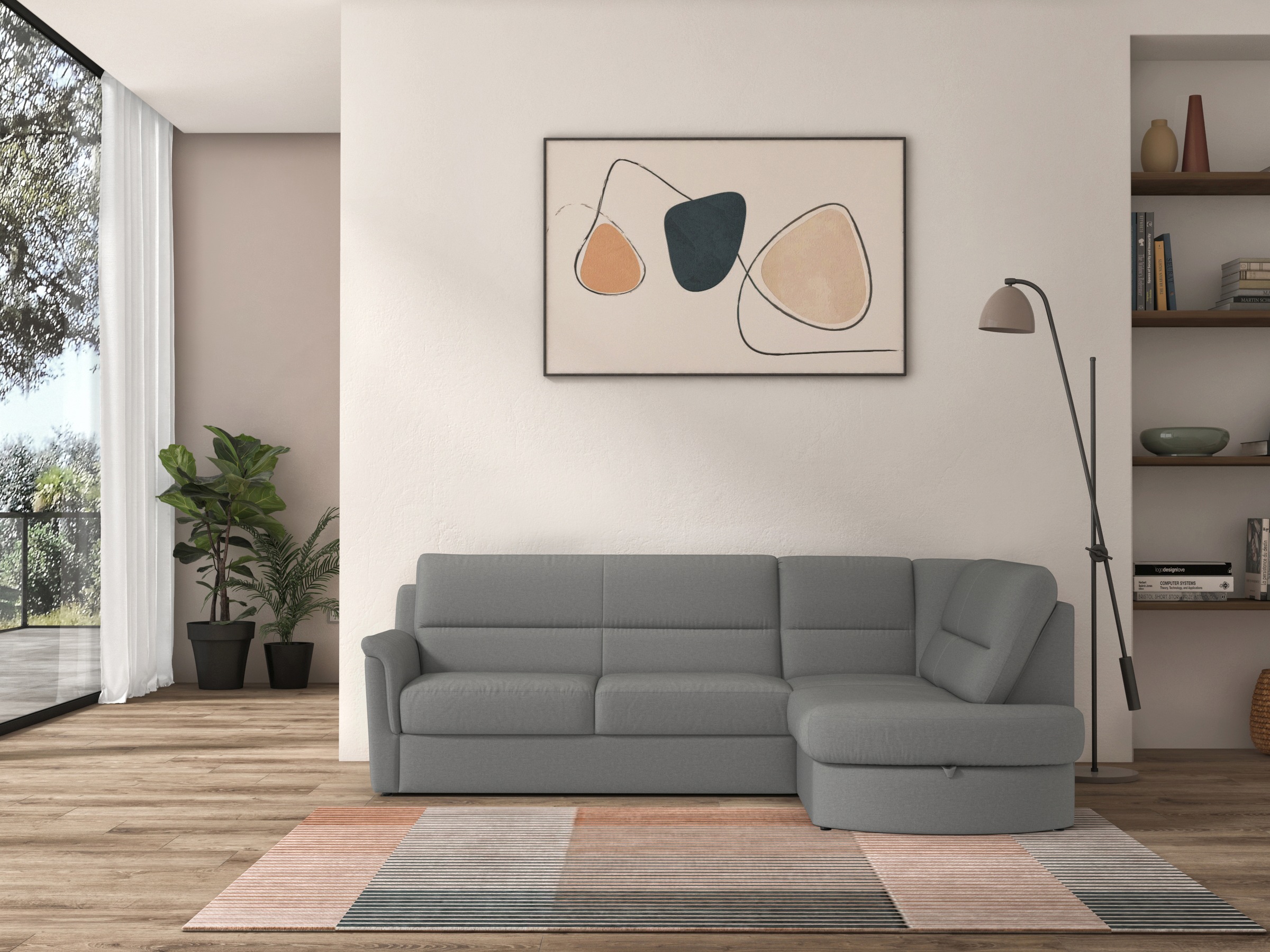 sit&more Ecksofa »Panini L-Form«, wahlweise mit Bettfunktion und Bettkasten