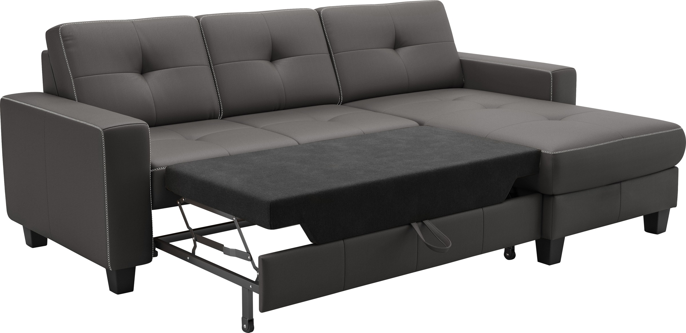 Places of Style Ecksofa »Varese«, wahlweise mit Bettfunktion und Bettkasten