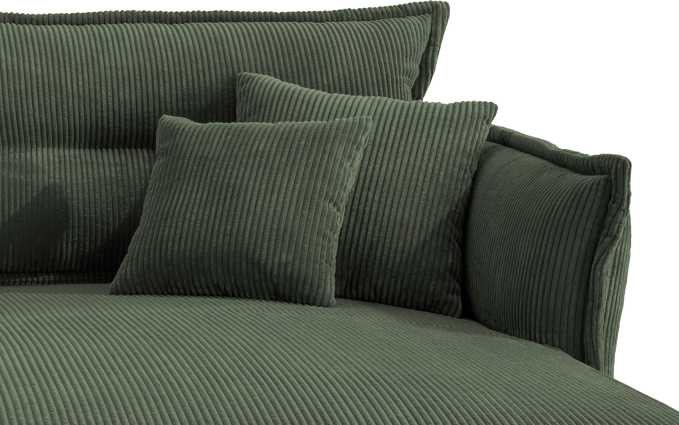 Home affaire Ecksofa »LAVA Breite 255 cm, modern und elegant, aktuelle Kissenoptik, L-Form« Armlehnen verstellbar