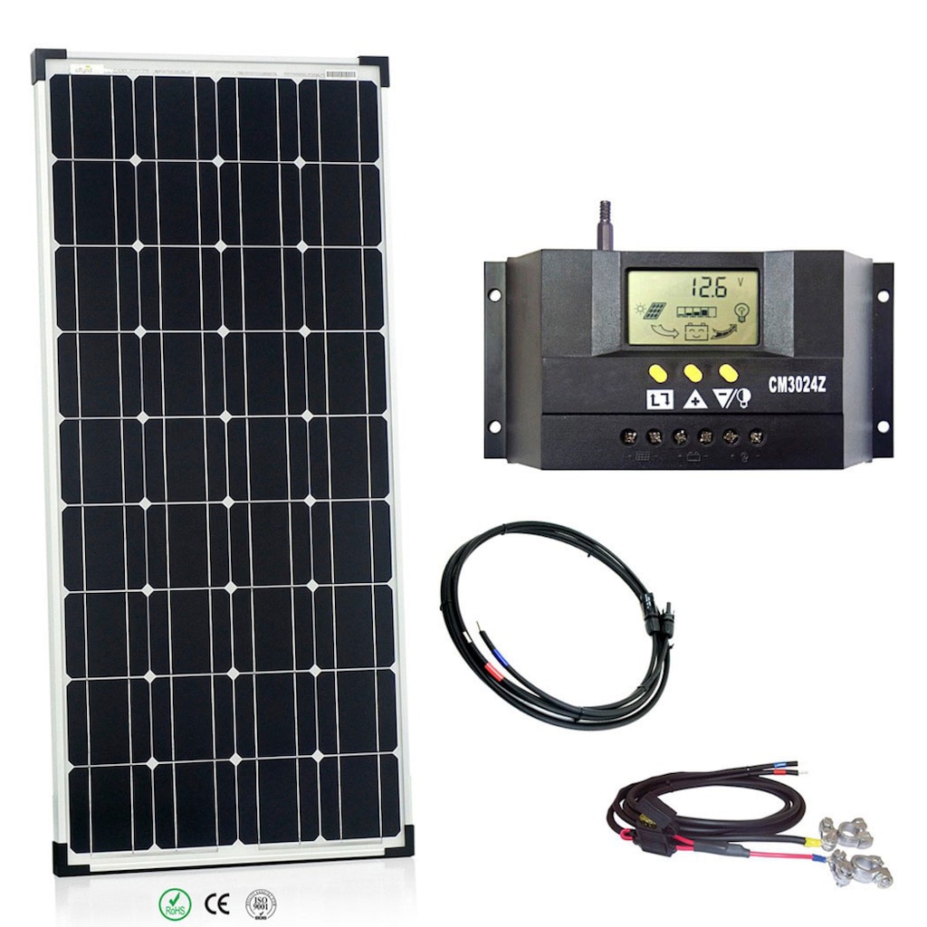 offgridtec Solaranlage »basicPremium-L 100W Solaranlage 12V/24V«, (Set)