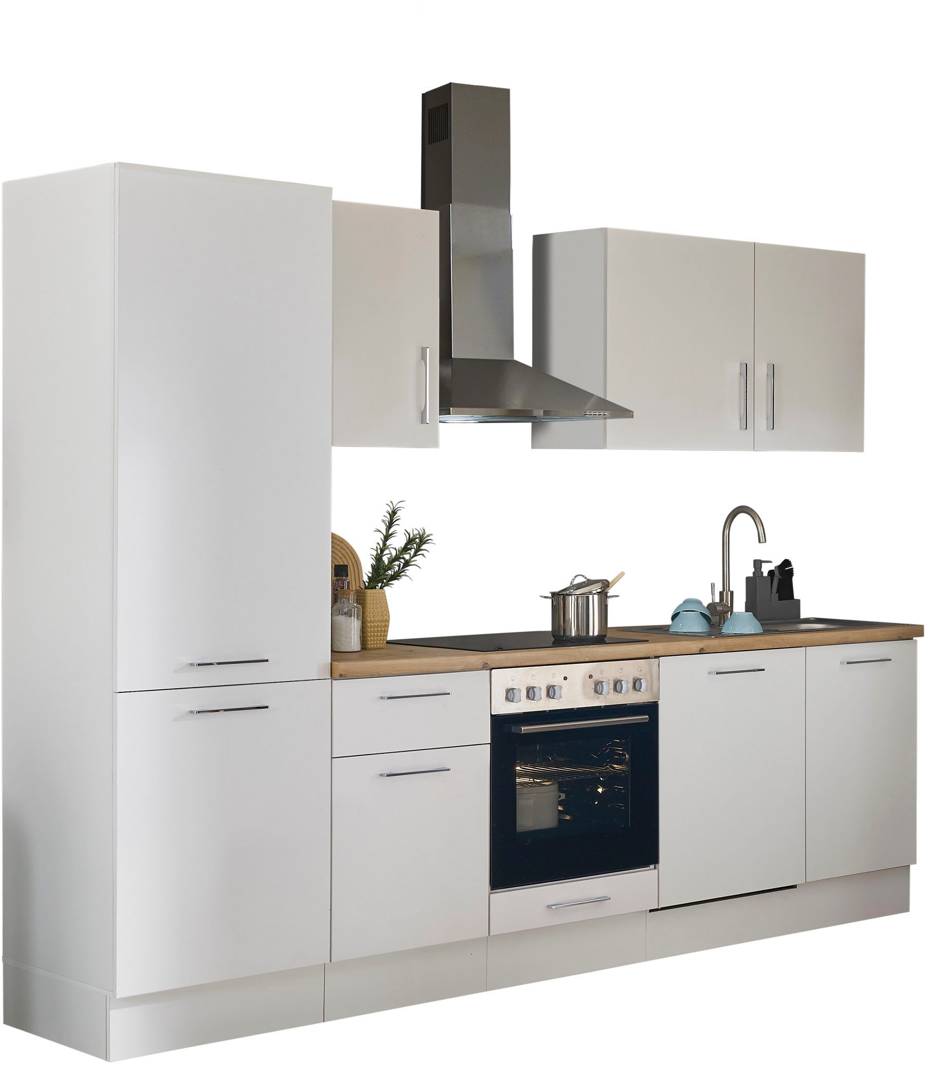 BASIC by Balculina Küchenzeile »Turin«, Breite 280 cm, wahlweise mit E-Geräten