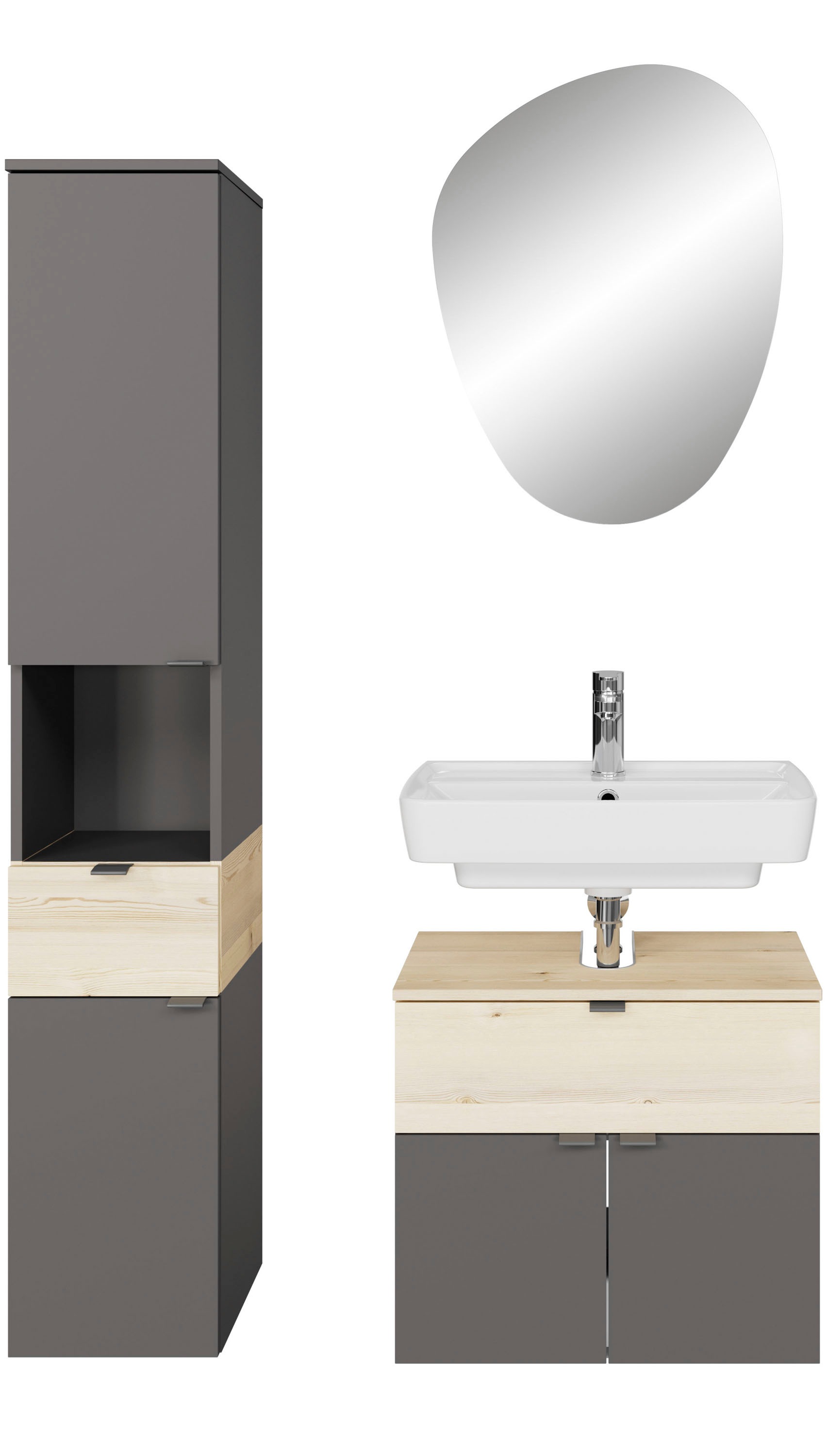 Saphir Badmöbel-Set »Quickset 394«, (Komplett-Set, 3 St.) günstig online kaufen