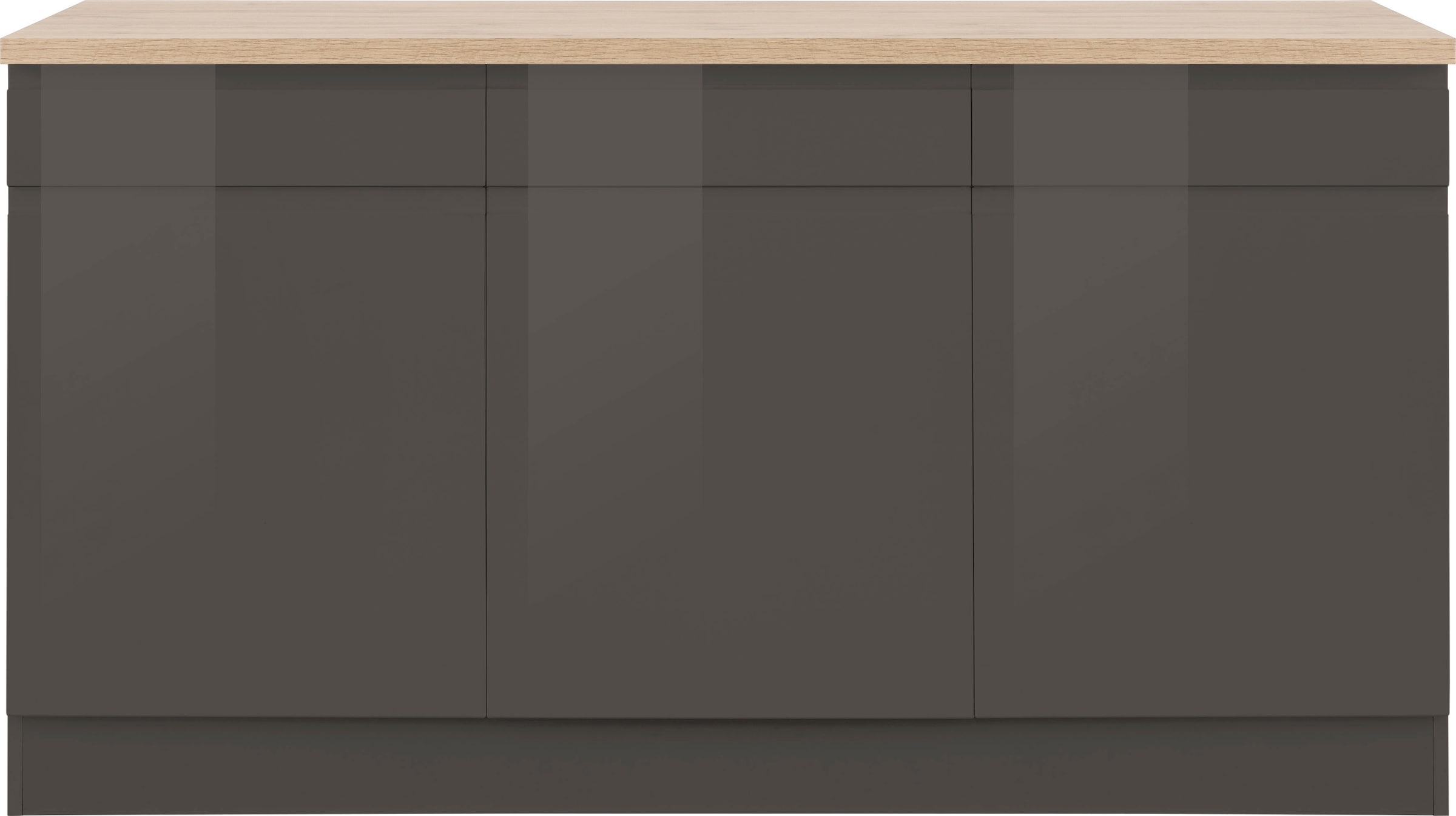 HELD MÖBEL Unterschrank »Virginia«, 85 cm hoch, 150 cm breit, 3 Schubladen, 3 Türen, griffloses Design