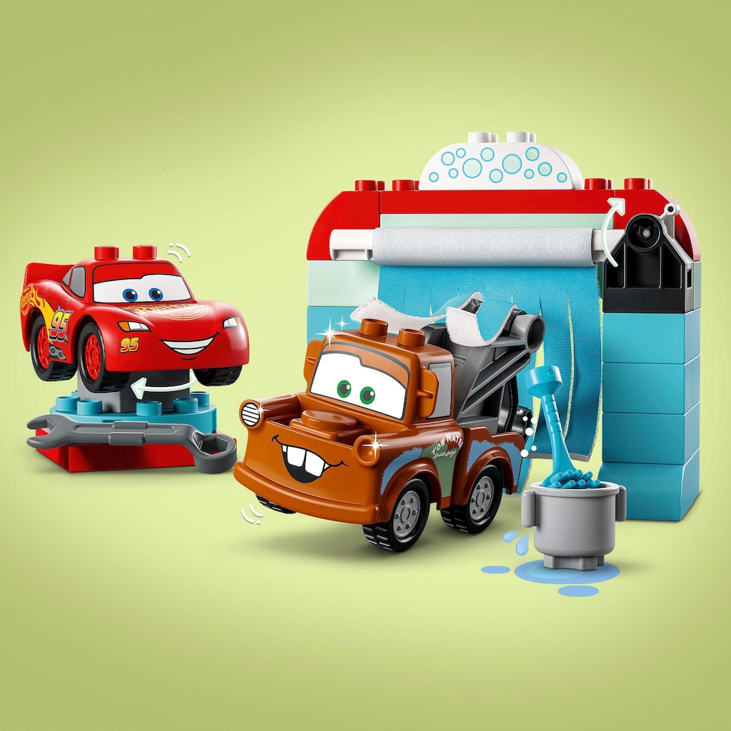 LEGO® Konstruktionsspielsteine »Lightning McQueen und Mater in der Waschanlage (10996), LEGO® DUPLO«, (29 St.), LEGO® DUPLO Disney and Pixar’s Cars; Made in Europe