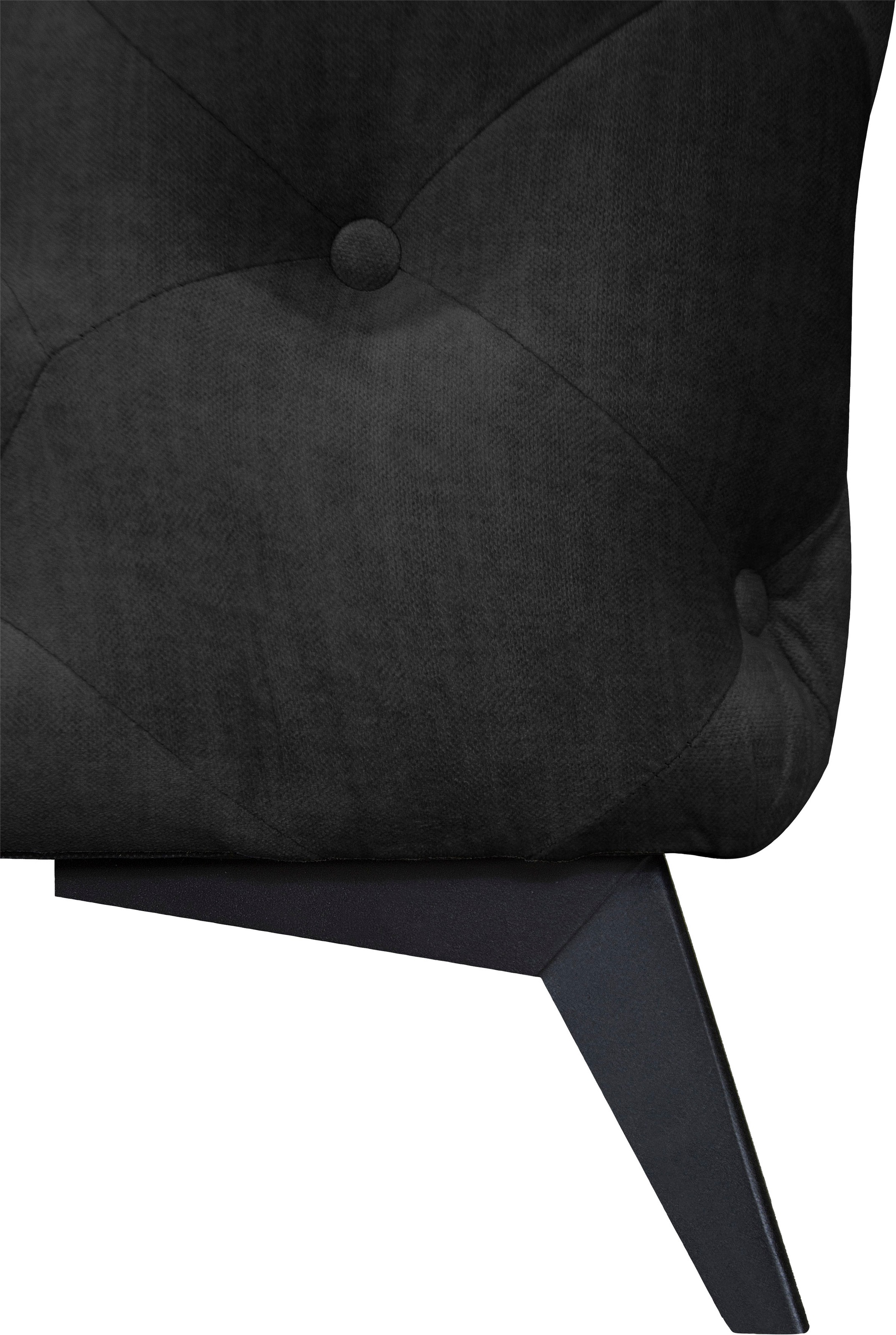 Leonique Chesterfield-Sofa »Ecksofa GLYNIS L-Form mit Wellenunterfederung, Maße B/T/H 323/264/75cm«, aufwändige Knopfheftung, moderne Chesterfield Optik, Fußfarbe wählbar