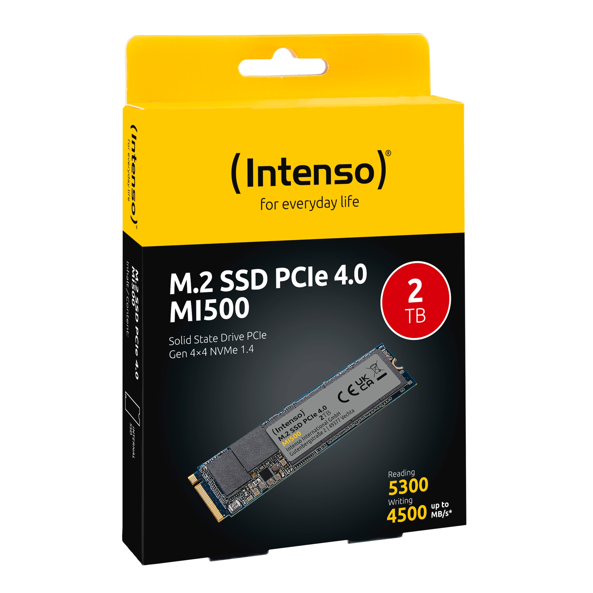 Intenso SSD-Festplatte »M.2 SSD PCIe 2 TB MI500«, Anschluss M.2 PCIe 4.0