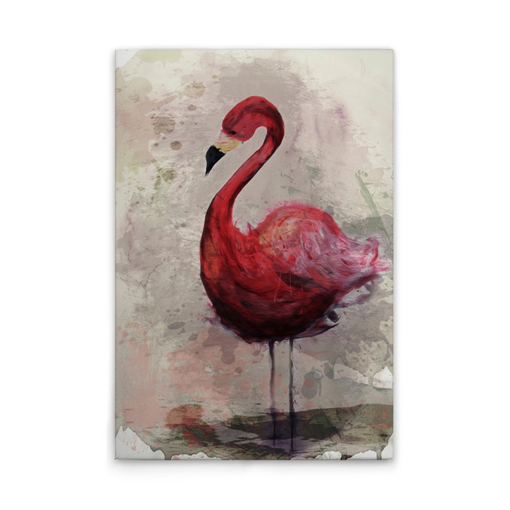 A.S. Création Leinwandbild »Flamingo - Wandbild Creme Beige Grau Keilrahmen günstig online kaufen