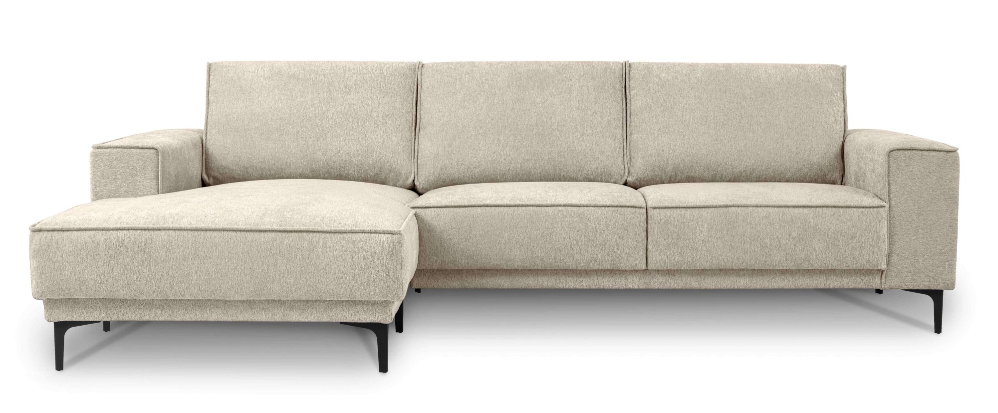 Places of Style Ecksofa »Polsterecke Oland, Struktur, Flachgewebe, Luxus-Mi günstig online kaufen