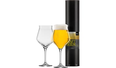 Bierglas »CRAFT BEER EXPERTS«, (Set, 2 tlg., 2 Craft Beer Gläser in Geschenkröhre),...