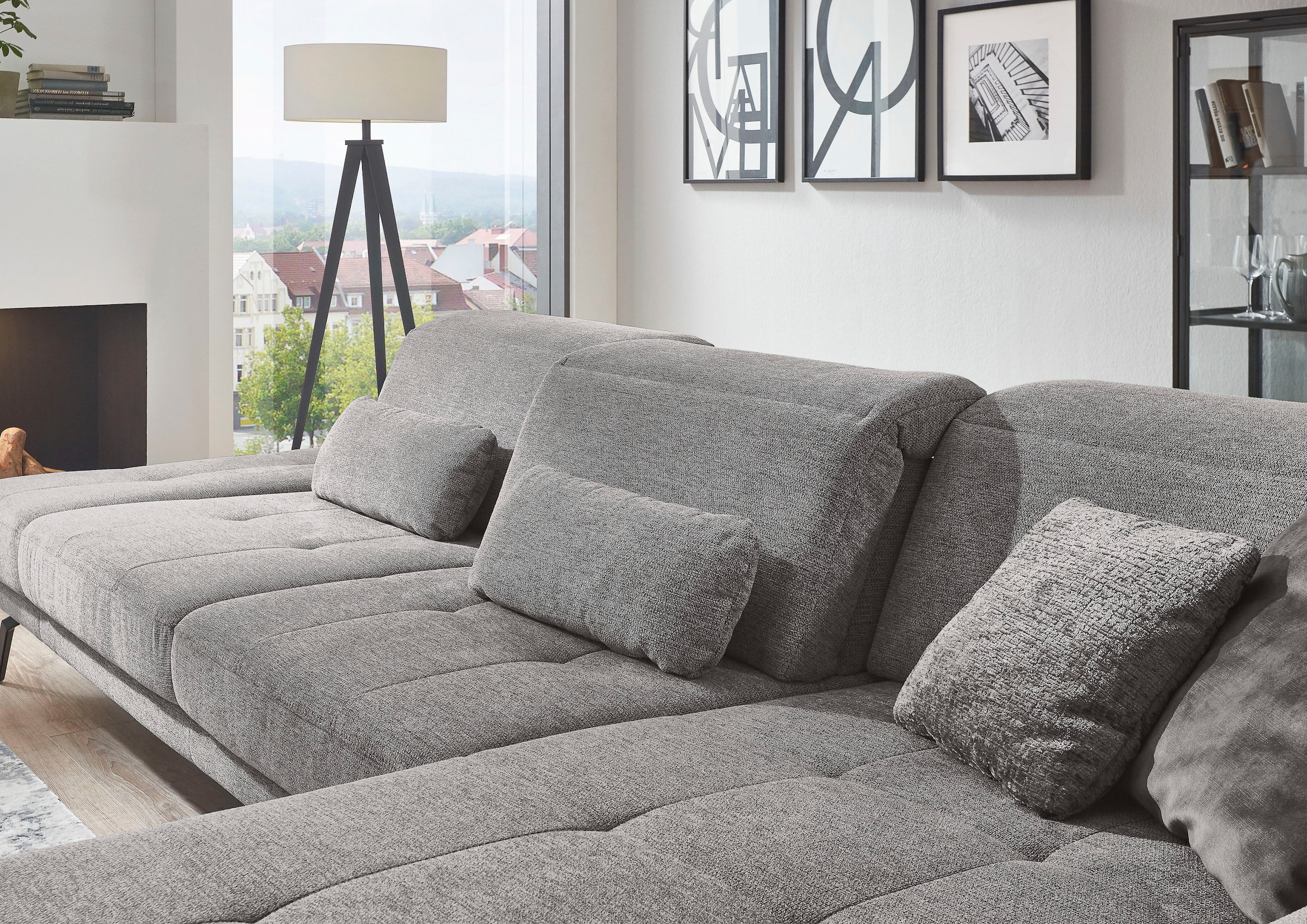 Die PlanBar Ecksofa »MP-IN20126 L-Form«, mit Kopfteilverstellung, optional Sitztiefen- & Armteilverstellung