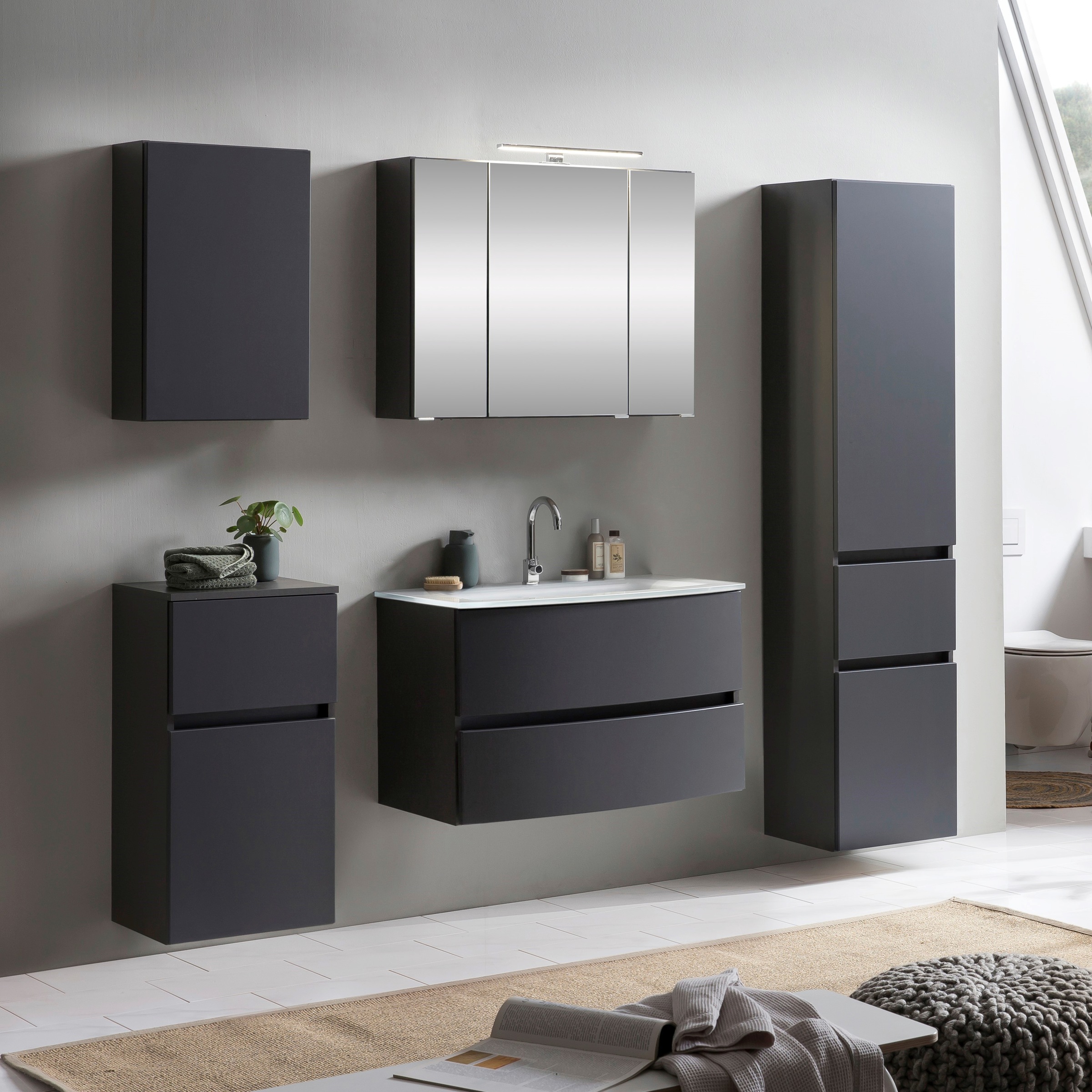 welltime Badezimmer-Set »Kaunas« Set, 5 Stk. tlg. günstig online kaufen