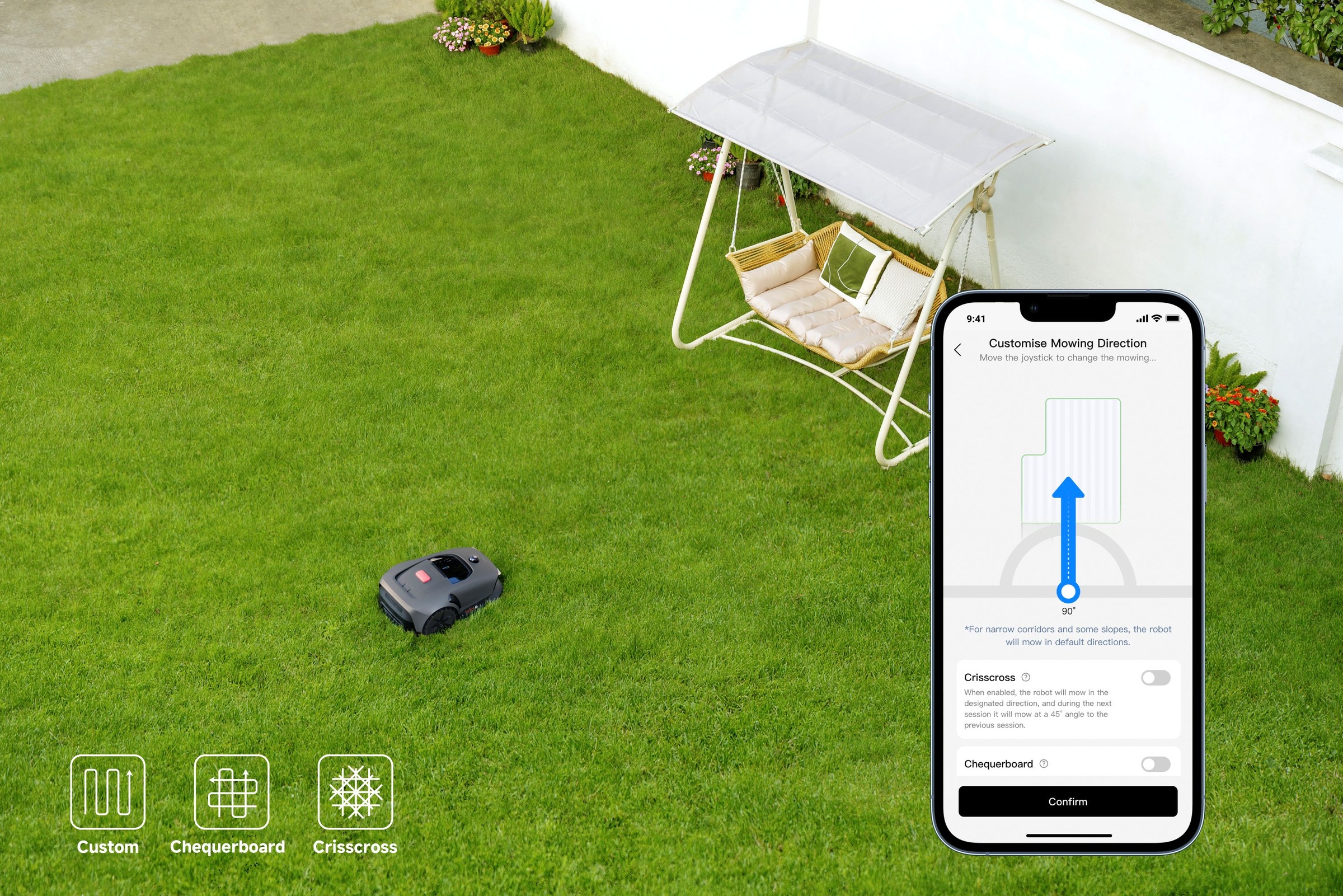 Mova Rasenmähroboter »»MOVA 600 Kit« Inkl. 5.Ah Zusatzakku und Ersatzklingen« mit Ladestation und umfangreichem Zubehör,   Schnitthöhe (2-6 cm)