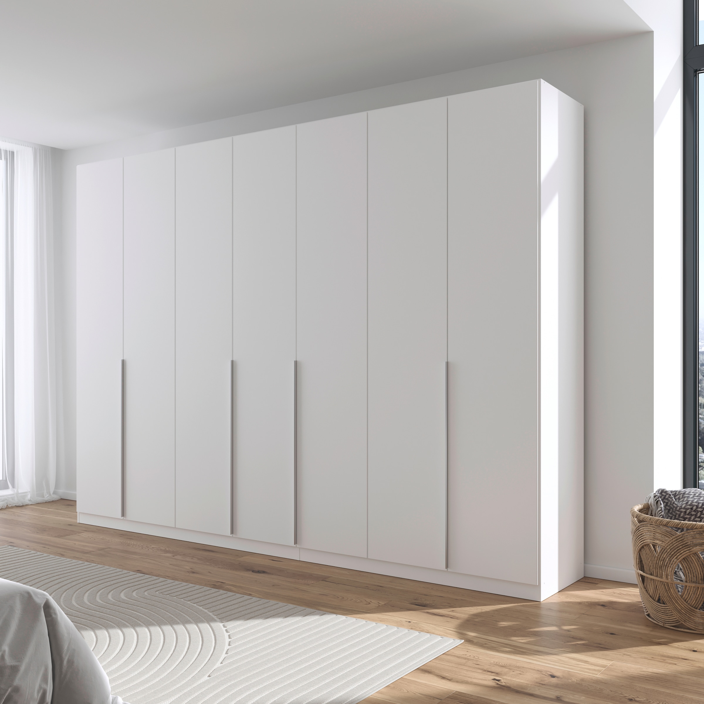 rauch Drehtürenschrank »Kleiderschrank Schrank Garderobe AGORDO TOPSELLER Schlafzimmer«, (in zwei Griff-Farben mit Dekor- oder Hochglanzfront), durchdachte Innenausstattung, in 6 Breiten und 2 Höhen MADE IN GERMANY