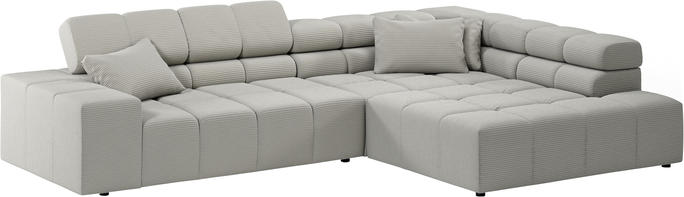INOSIGN Ecksofa »Ancona incl. Kopfteilverstellung, OTTOs Choice, Breite 319cm, L-Form«, wahlweise motorische Sitztiefenverstellung, auch in Cord + Easy Care