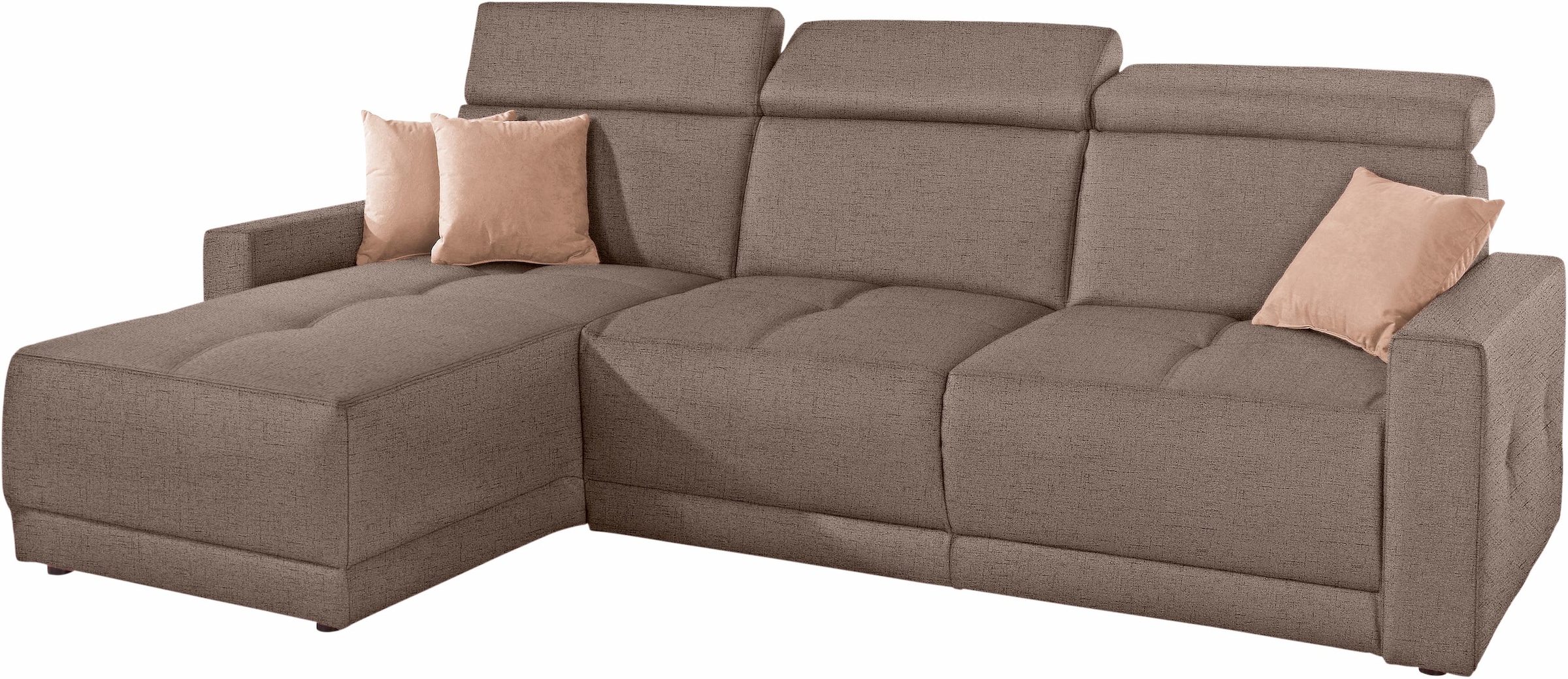 DOMO collection Ecksofa »Ava L-Form«, mit Recamiere, Federkern wahlweise mit Kopfteilverstellungen