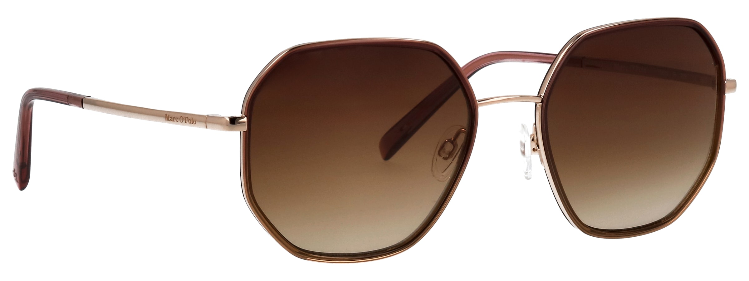 Marc O'Polo Sonnenbrille »Modell 508003« Form Hexagon, Logoschriftzug auf Bügel, Kombifassung