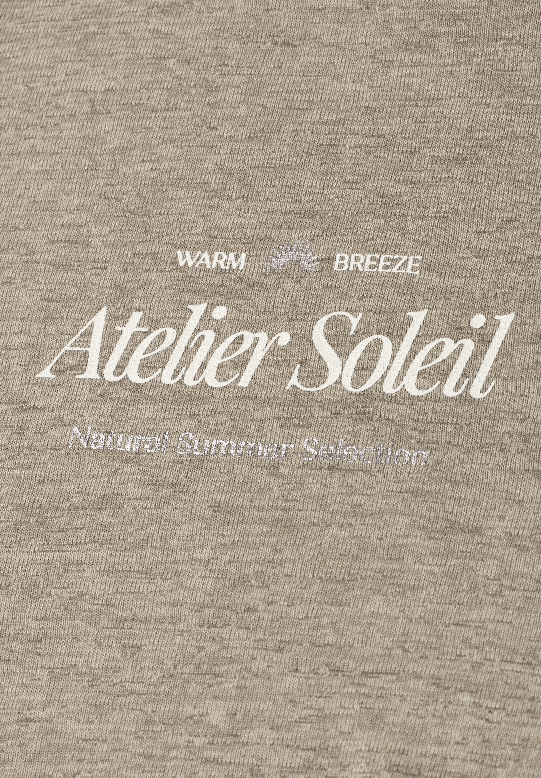 STREET ONE Kurzarmshirt Sommershirt mit Rundhals und Wording