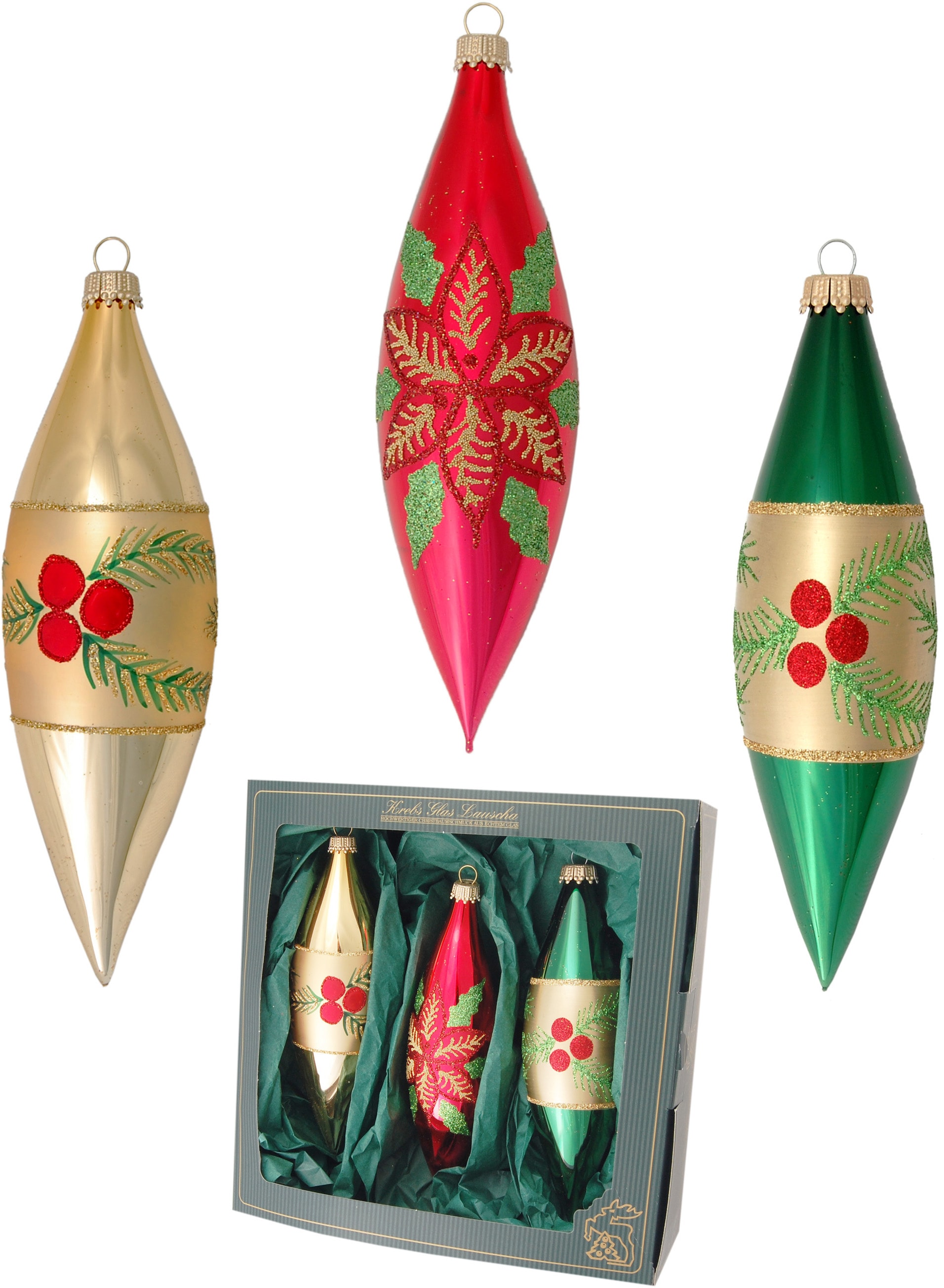 Krebs Glas Lauscha Christbaumschmuck »KGL03373, Weihnachtsdeko ...