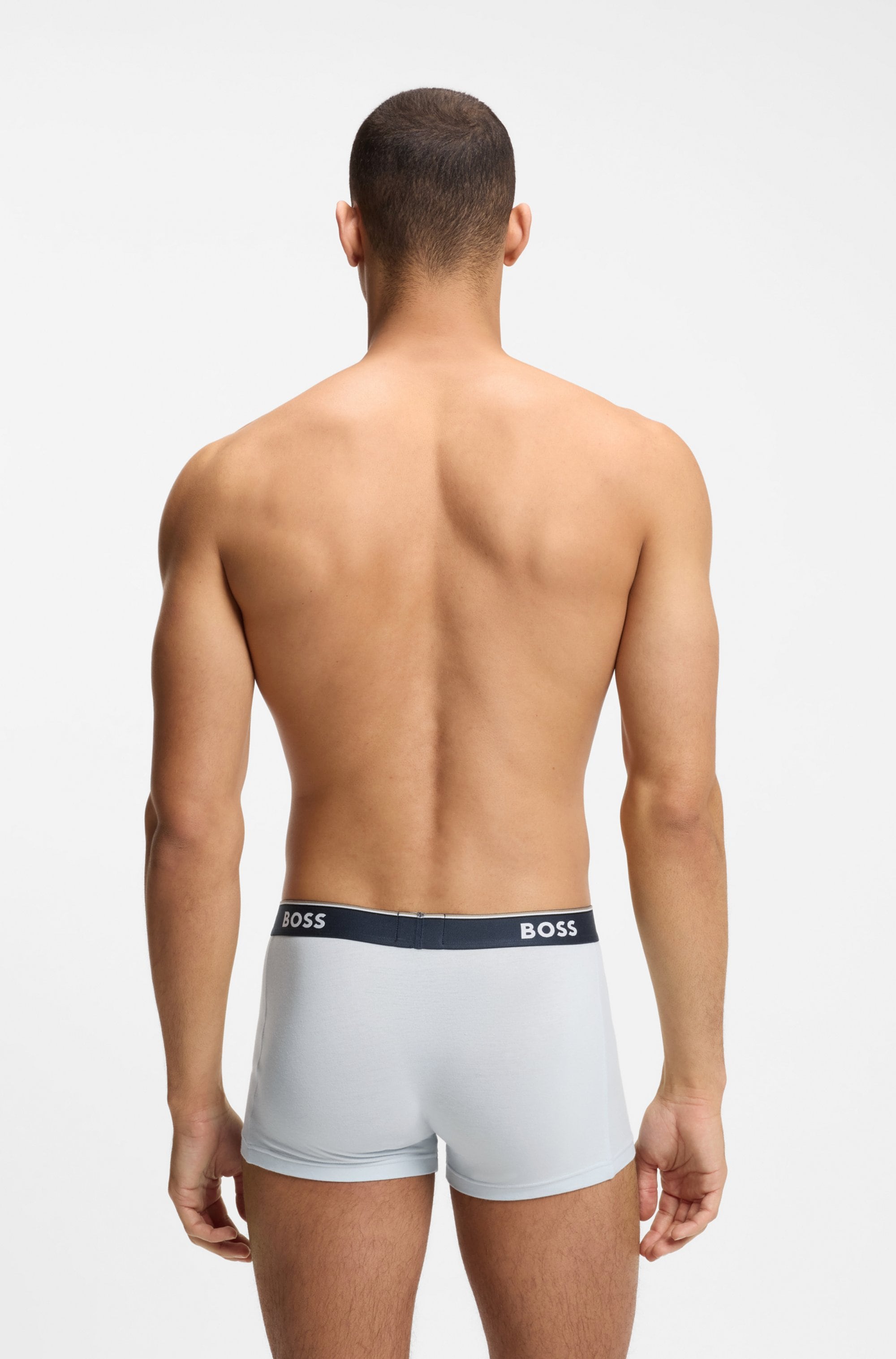 BOSS Trunk Packung, 3 Stk. aus Stretch-Baumwolle mit Logo-Bund, mittlere Bundhöhe