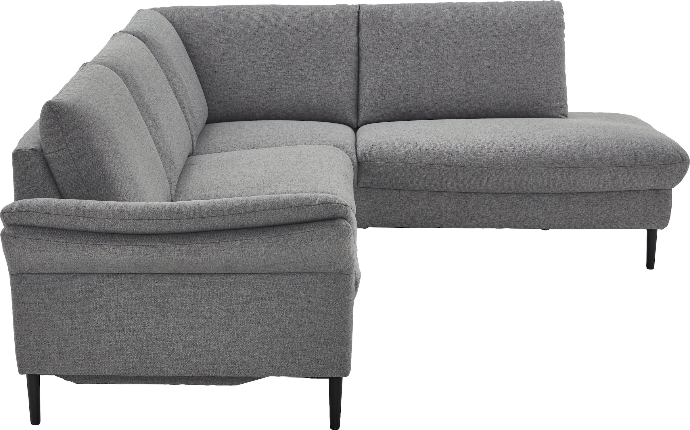 Places of Style Ecksofa »Sarsina: mit Tonnentaschen-Federkern, perfekt zum Entspannen L-Form«, inklusive 2 motorischen Relaxfunktionen mit Herz-Waage-Beschlag