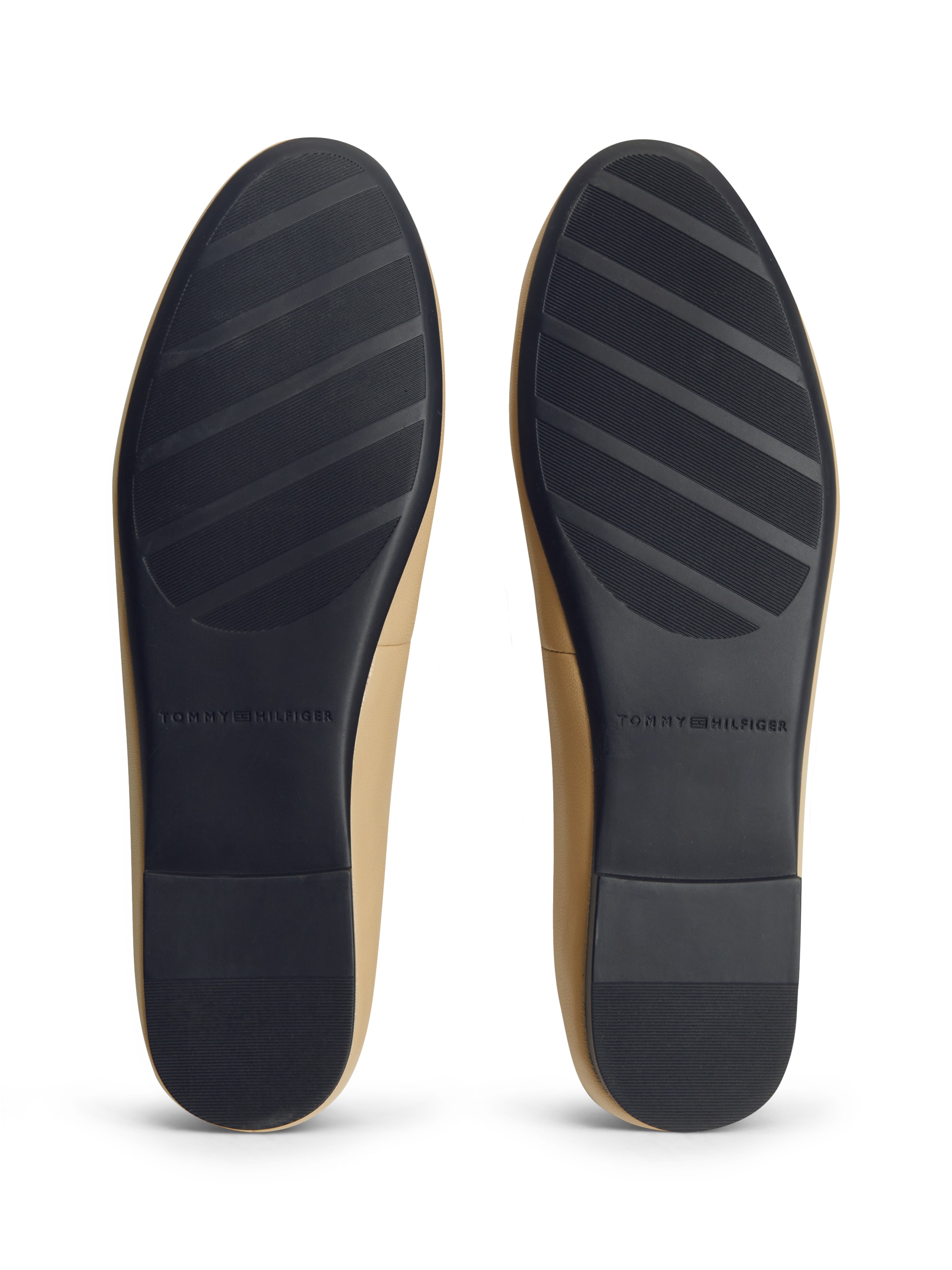 Tommy Hilfiger Ballerina »TH PLATE LEATHER BALLERINA«  Schlupfschuh, Businessschuh mit edlem Schmuckelement - schmale Form