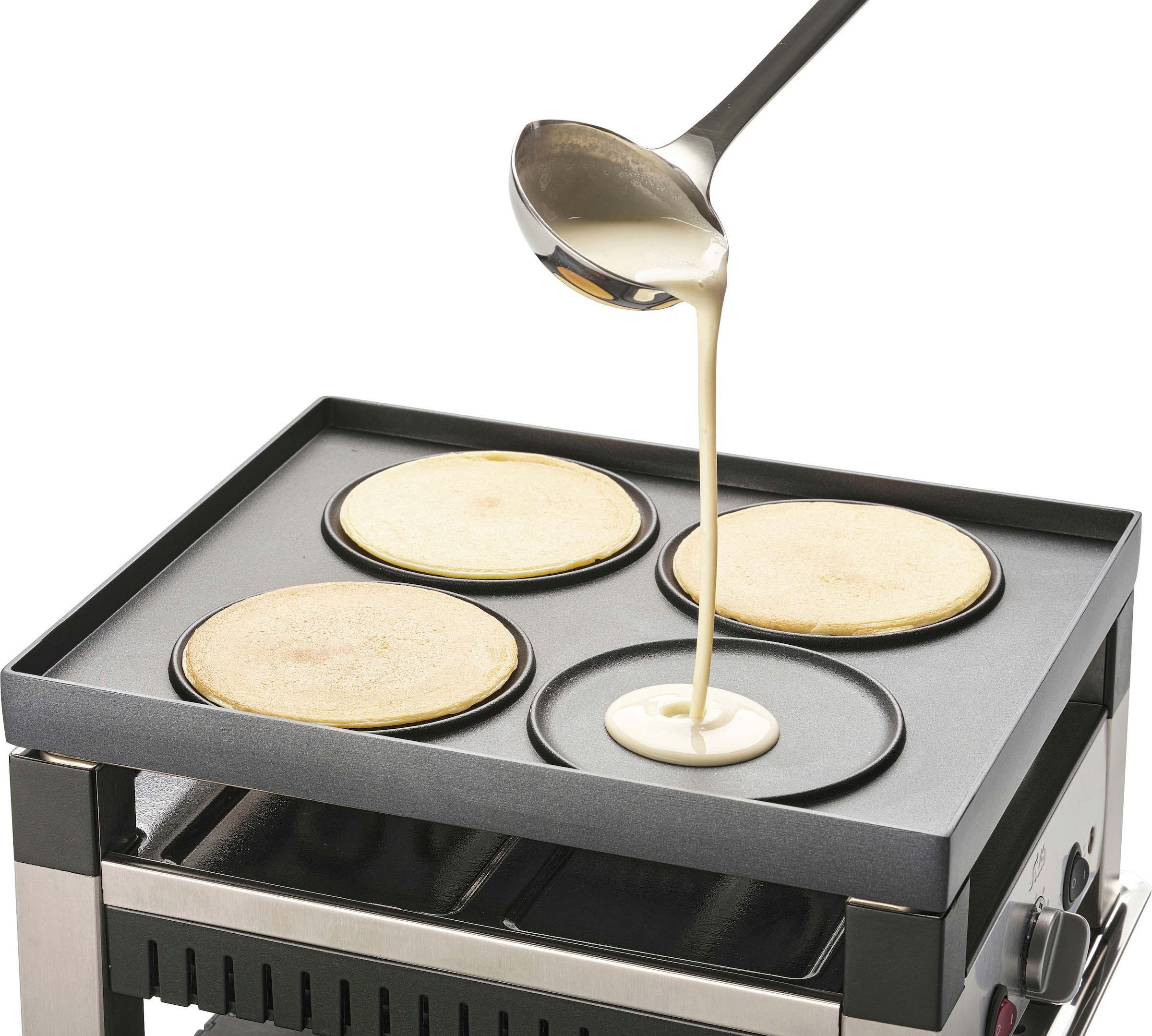 SOLIS OF SWITZERLAND Raclette »5 in 1 Table Grill for 4«, 4 St. Raclettepfännchen, 1020 W
