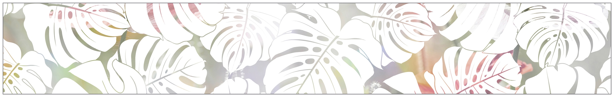 MySpotti Fensterfolie »Look Monstera white«, halbtransparent, glattstatisch  haftend, 200 x 30 cm, statisch haftend online bestellen